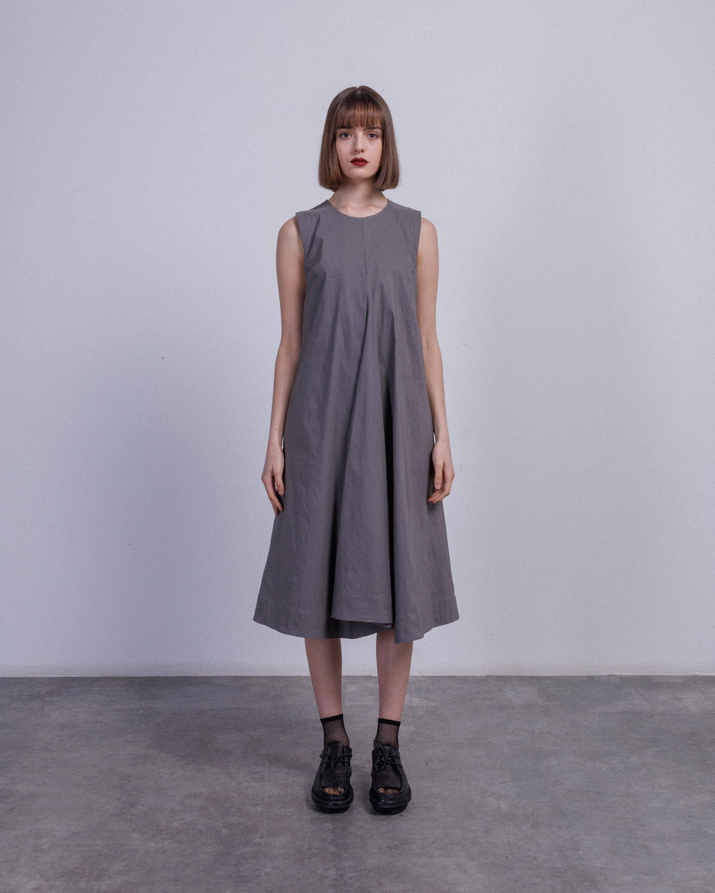 Vestido comprido Malloni M24E40788 Cinza - 101-40788-08