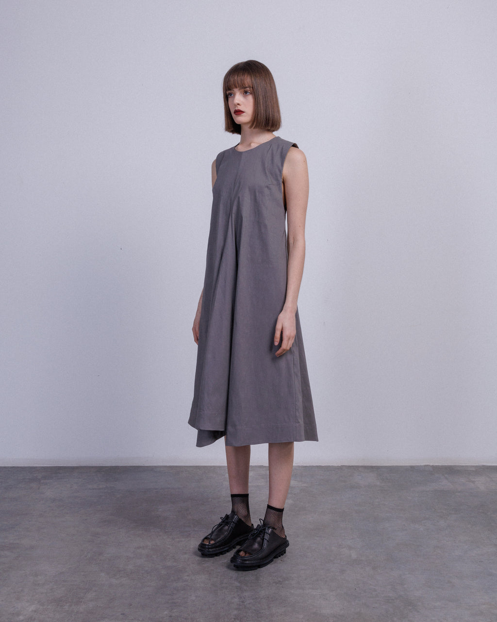 Vestido comprido Malloni M24E40788 Cinza - 101-40788-08