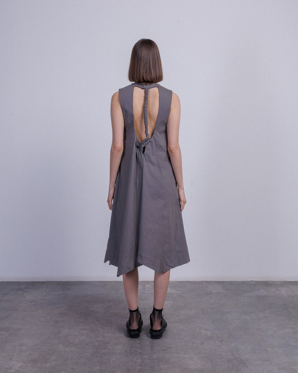Vestido comprido Malloni M24E40788 Cinza - 101-40788-08