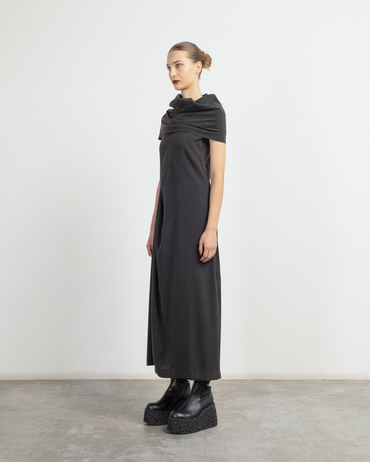 Vestido comprido Malloni M25I40836 Preto - 101-40836-01