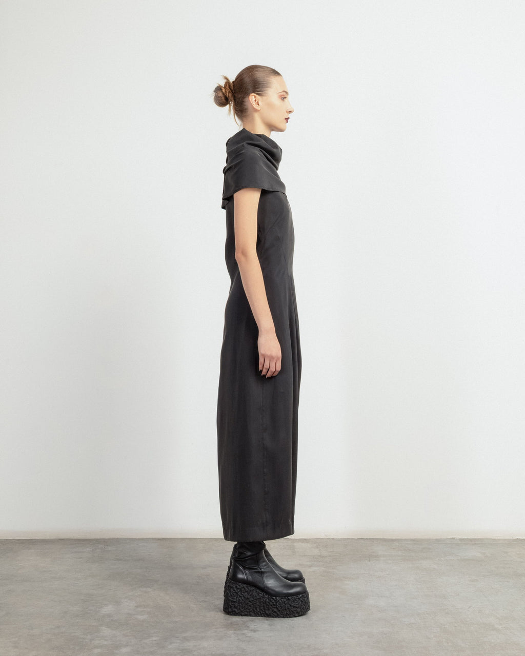 Vestido comprido Malloni M25I40836 Preto - 101-40836-01