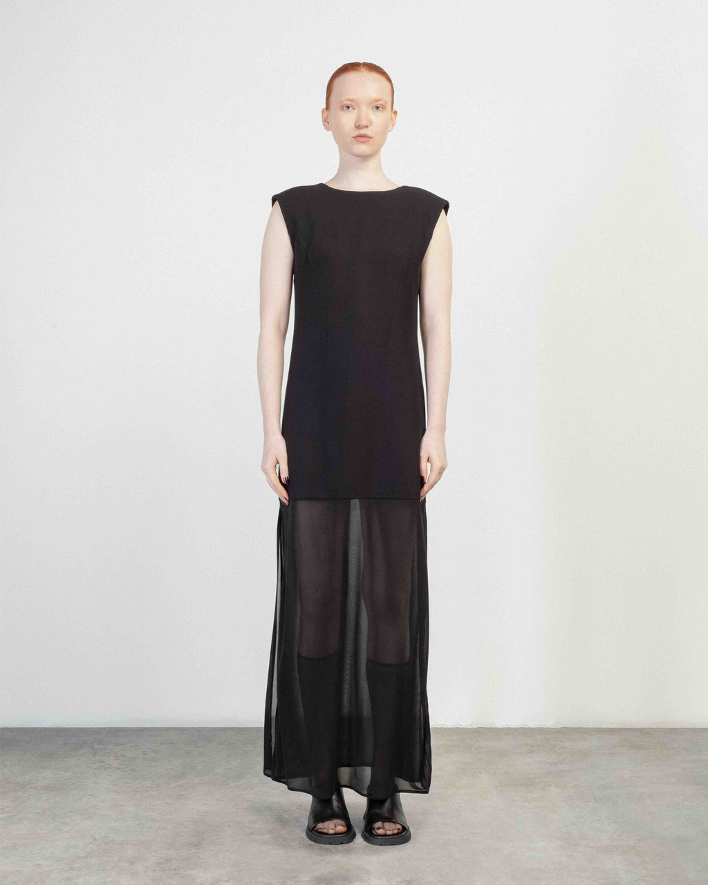 Vestido comprido Malloni M26E40849 Preto - 101-40849-01