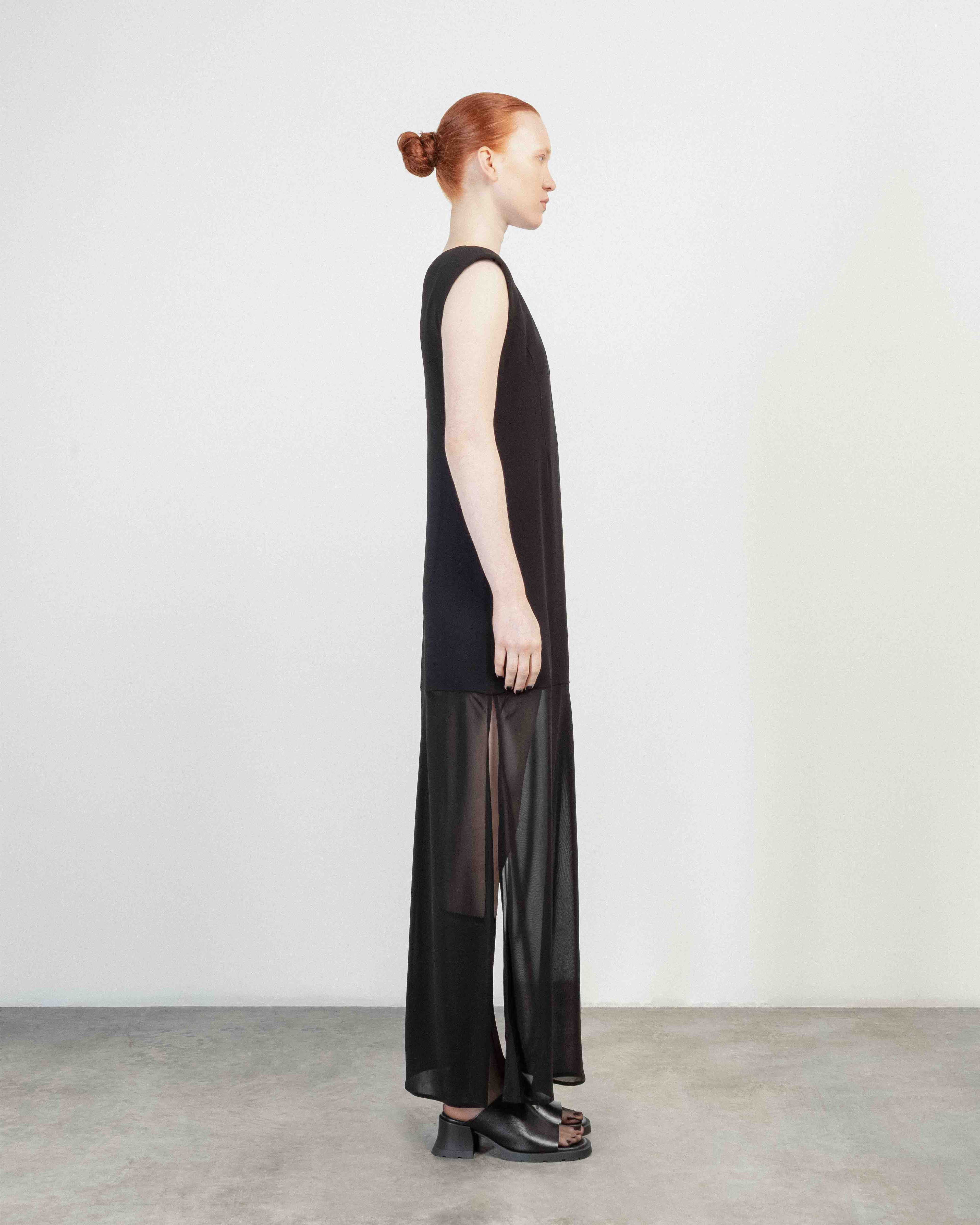 Vestido comprido Malloni M26E40849 Preto - 101-40849-01