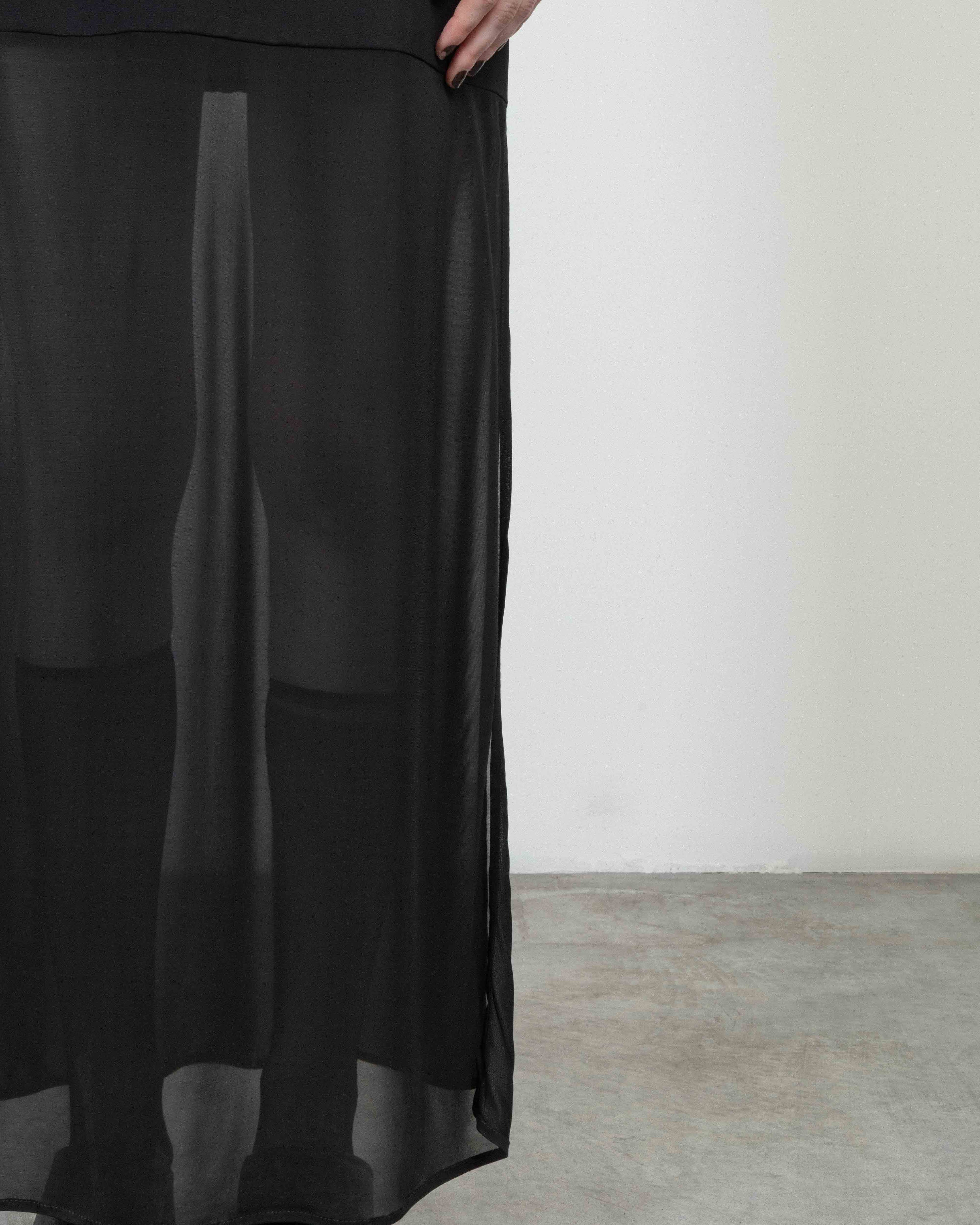 Vestido comprido Malloni M26E40849 Preto - 101-40849-01