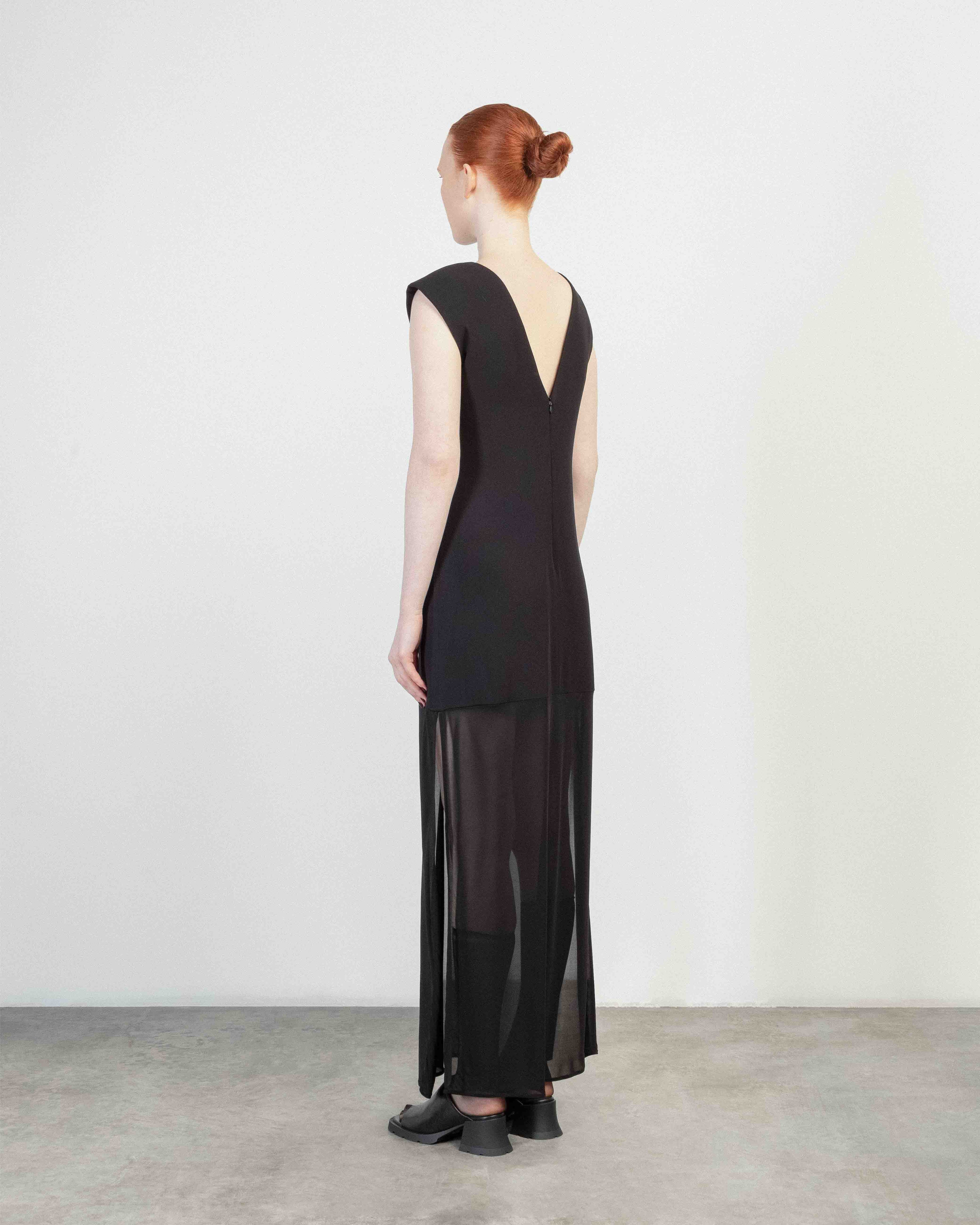 Vestido comprido Malloni M26E40849 Preto - 101-40849-01