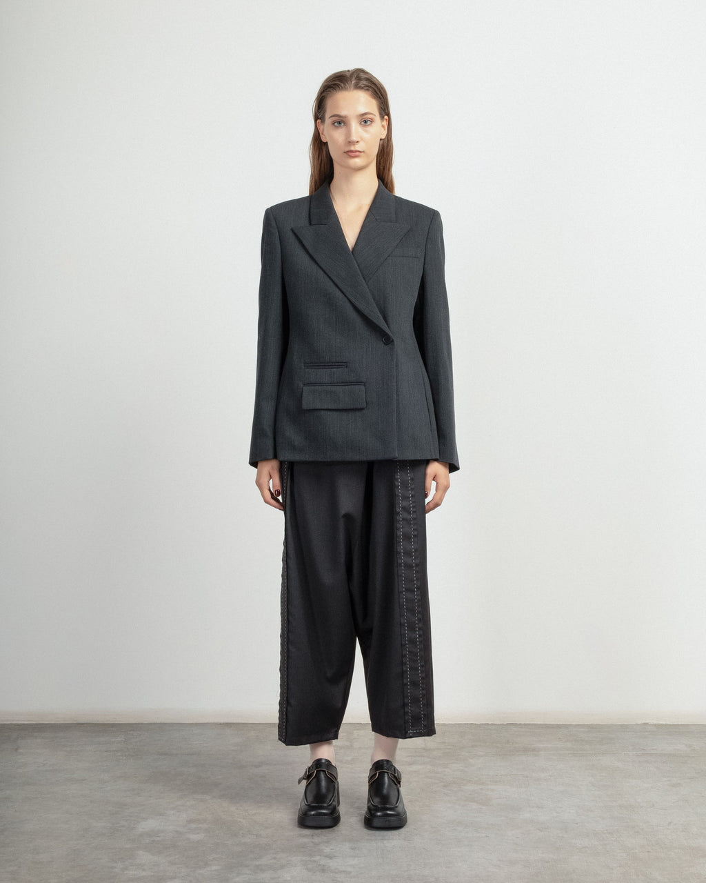 Blazer Malloni M25I50420 Cinza - 101-50420-08