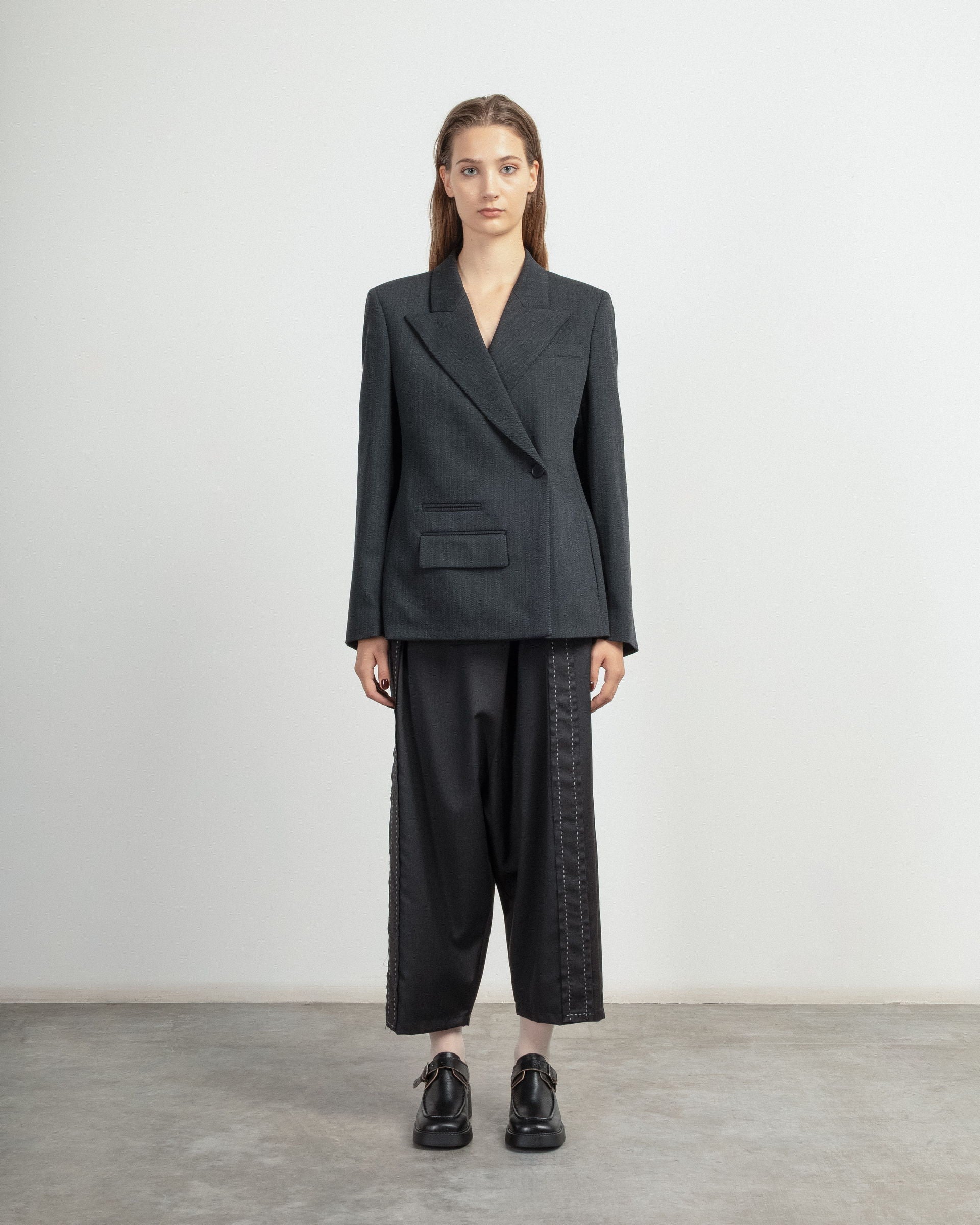 Blazer Malloni M25I50420 Cinza - 101-50420-08