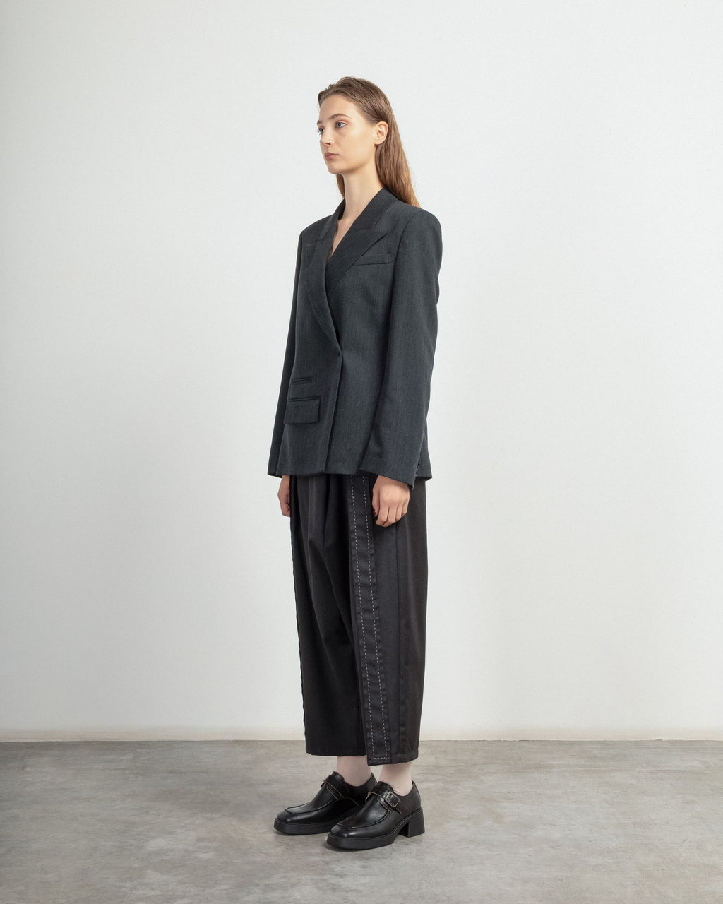 Blazer Malloni M25I50420 Cinza - 101-50420-08