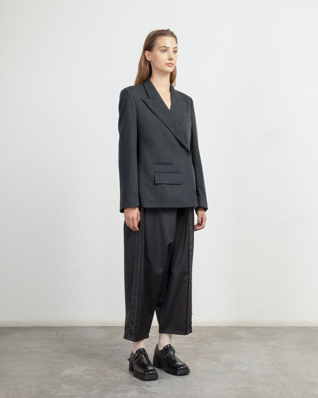 Blazer Malloni M25I50420 Cinza - 101-50420-08