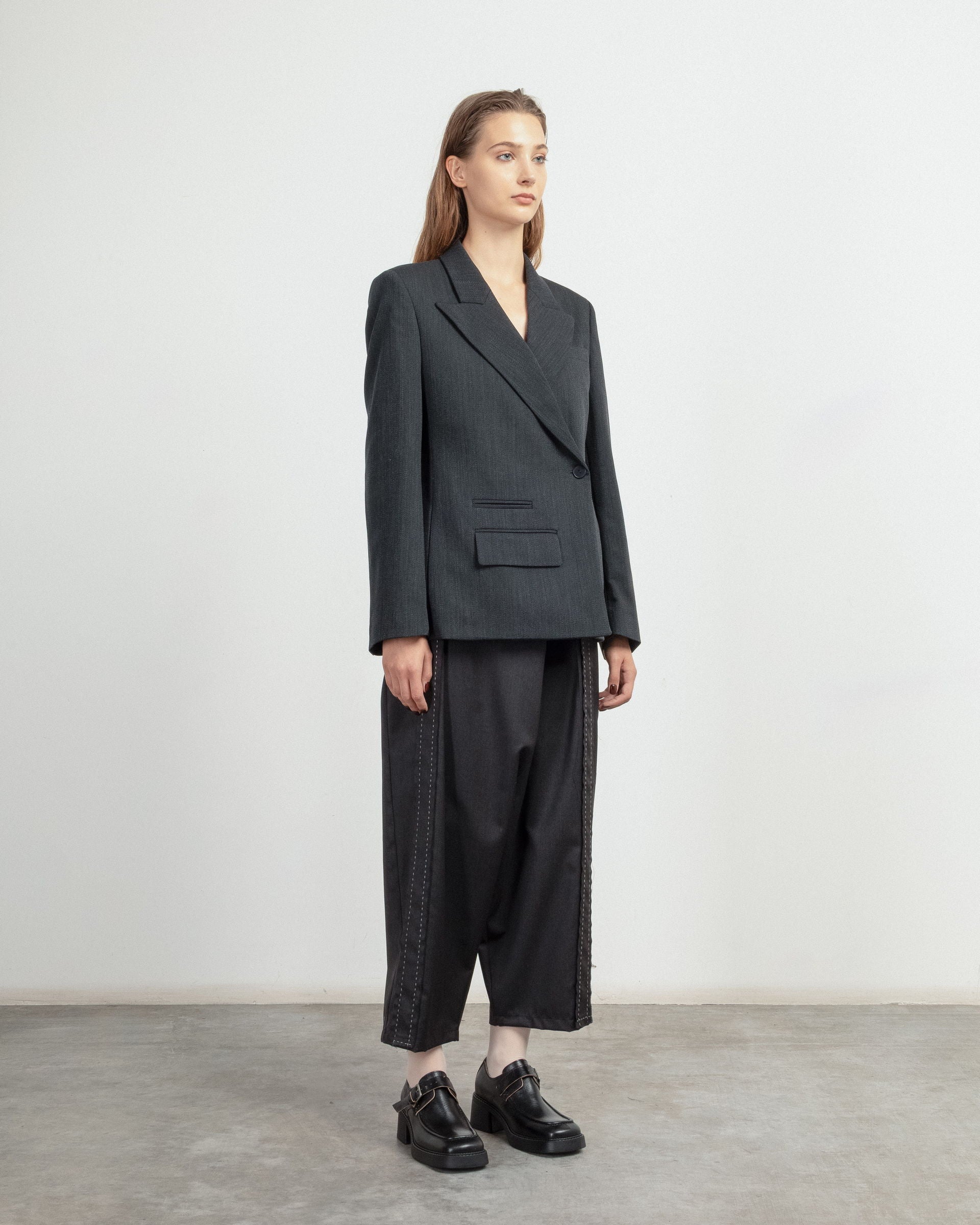 Blazer Malloni M25I50420 Cinza - 101-50420-08