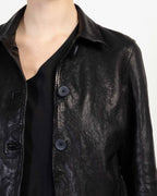 Casaco de pele Malloni P26E59001 Preto - 101-59001-01
