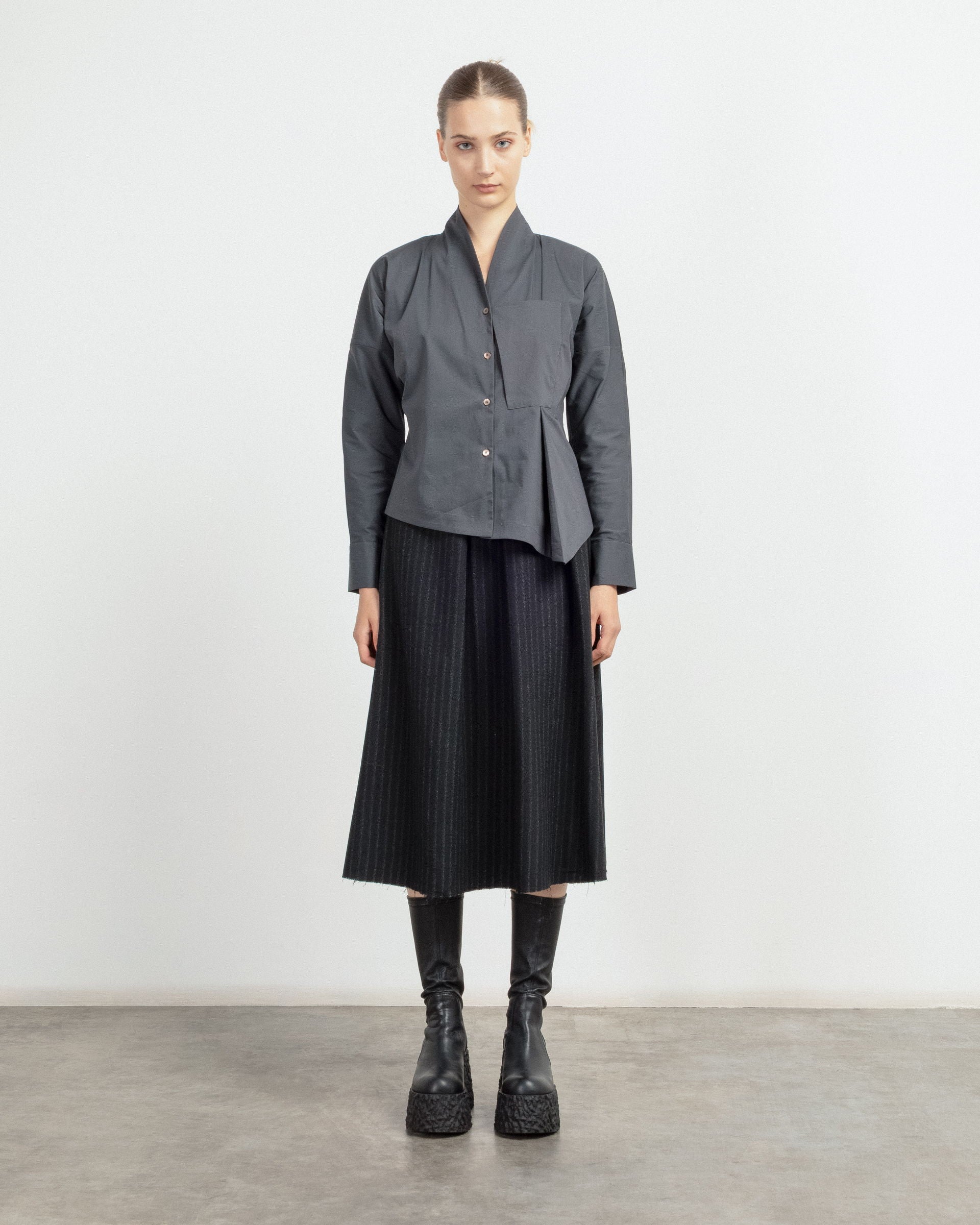 Camisa Malloni M25I60210 Cinza - 101-60210-08