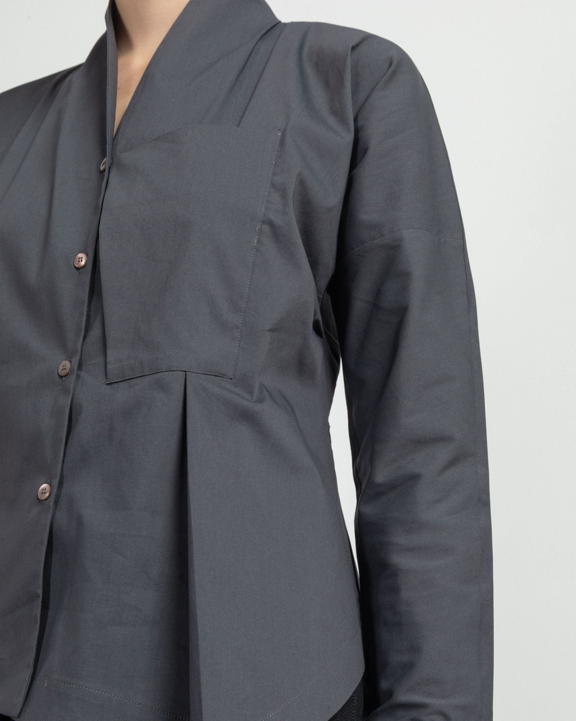 Camisa Malloni M25I60210 Cinza - 101-60210-08