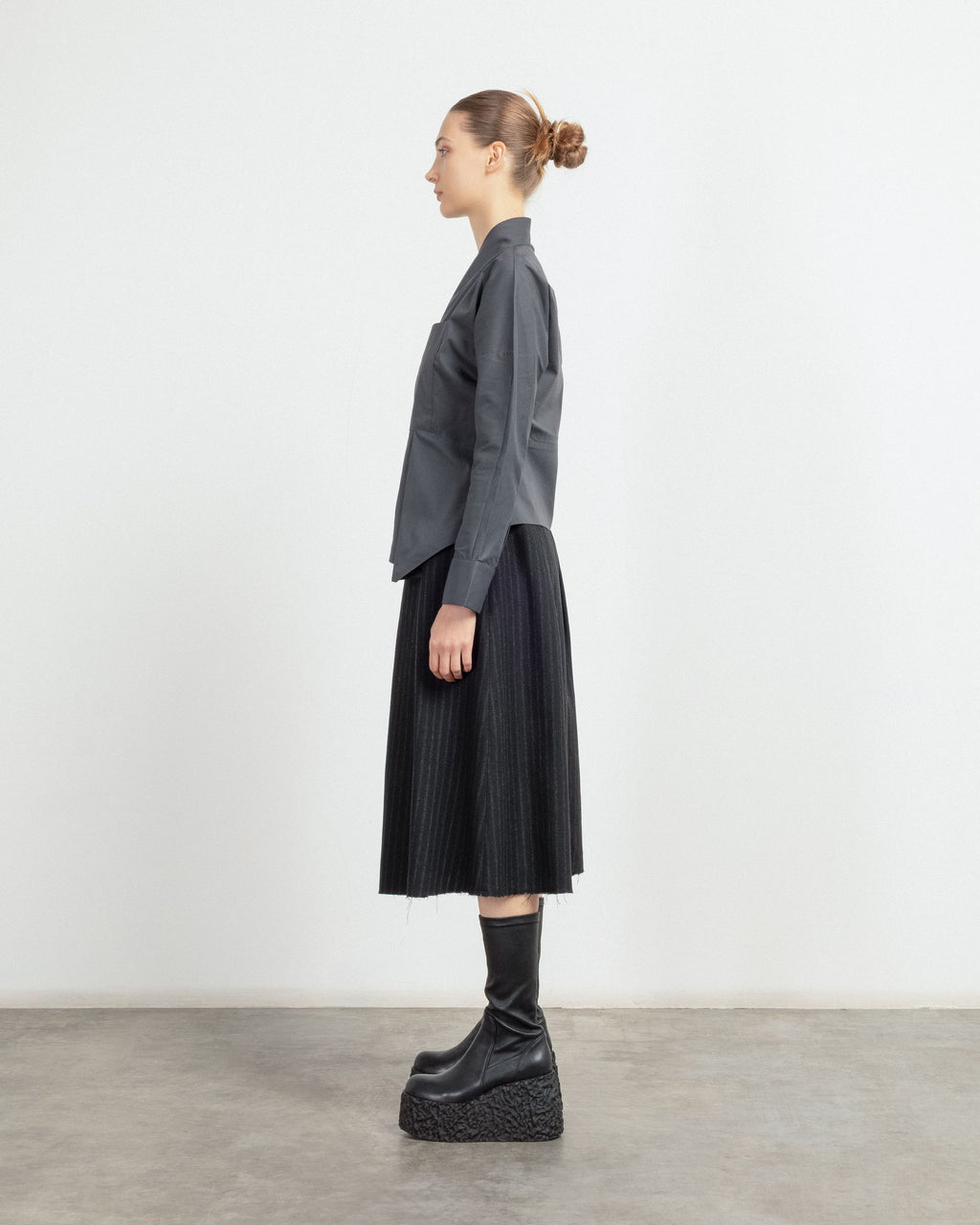 Camisa Malloni M25I60210 Cinza - 101-60210-08