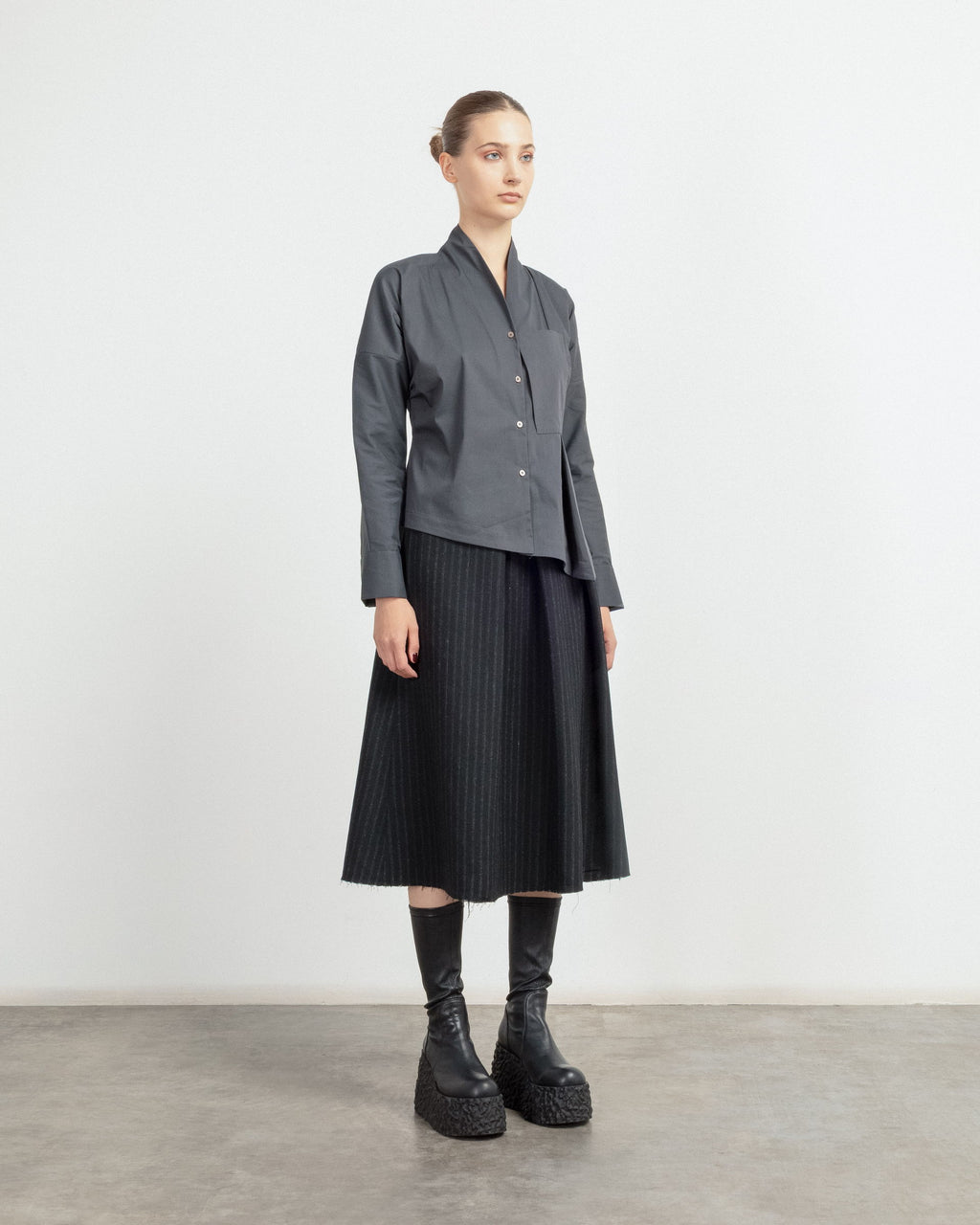 Camisa Malloni M25I60210 Cinza - 101-60210-08