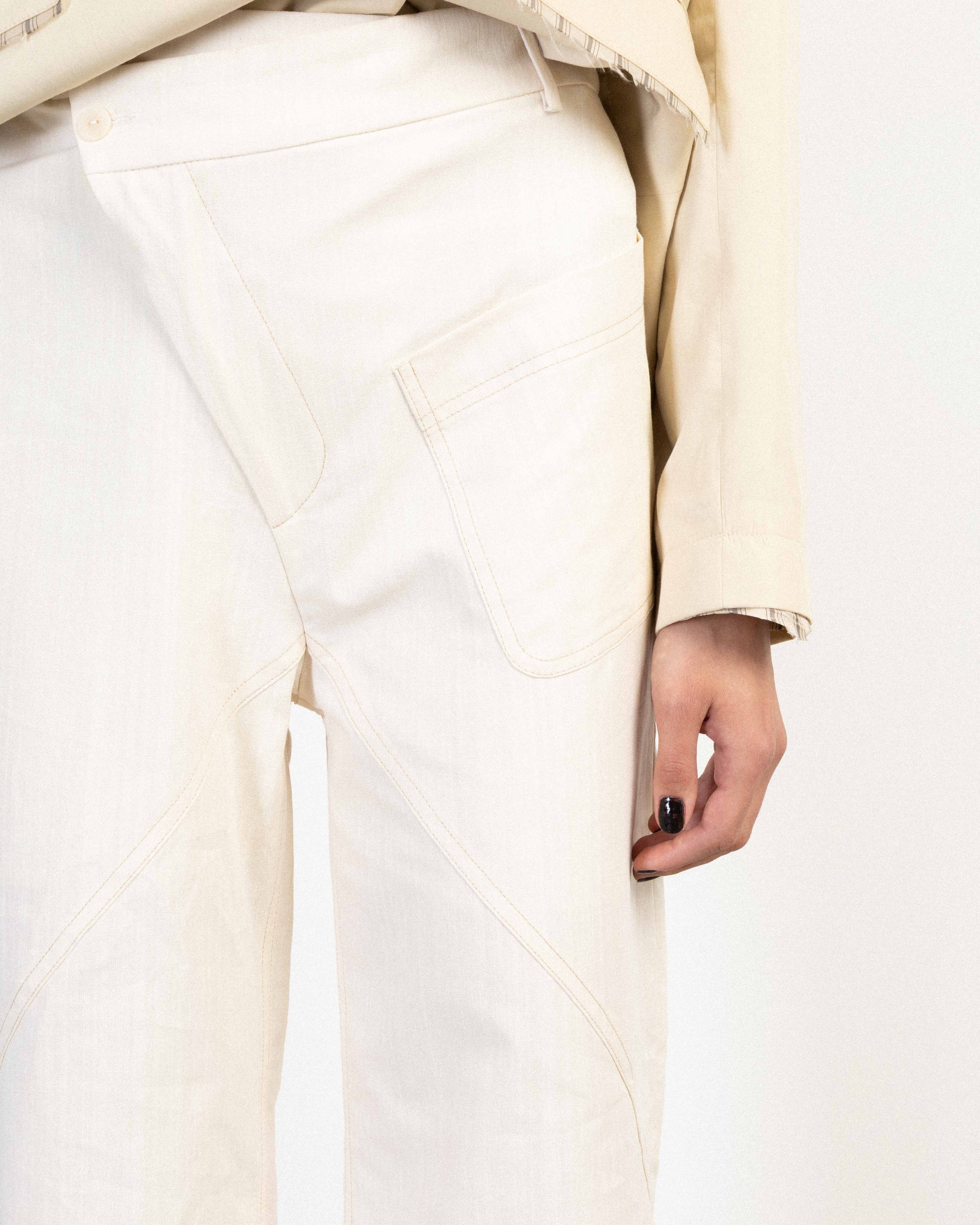 Trousers MLO P26E70016 Beige