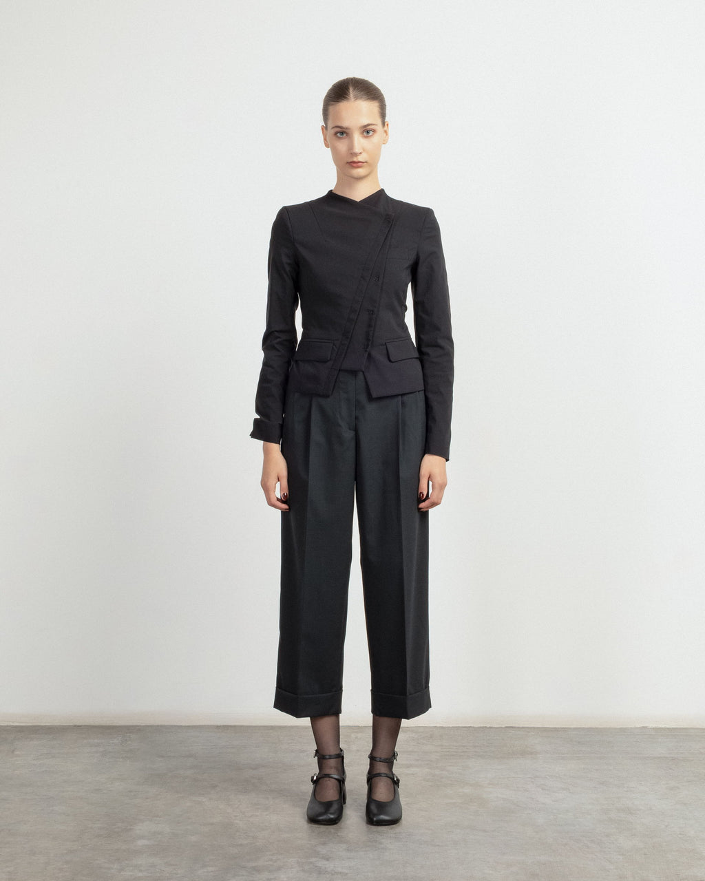 Calças clássicas Malloni M25I70619 Preto - 101-70619-01