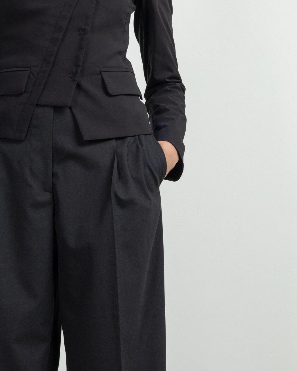 Calças clássicas Malloni M25I70619 Preto - 101-70619-01