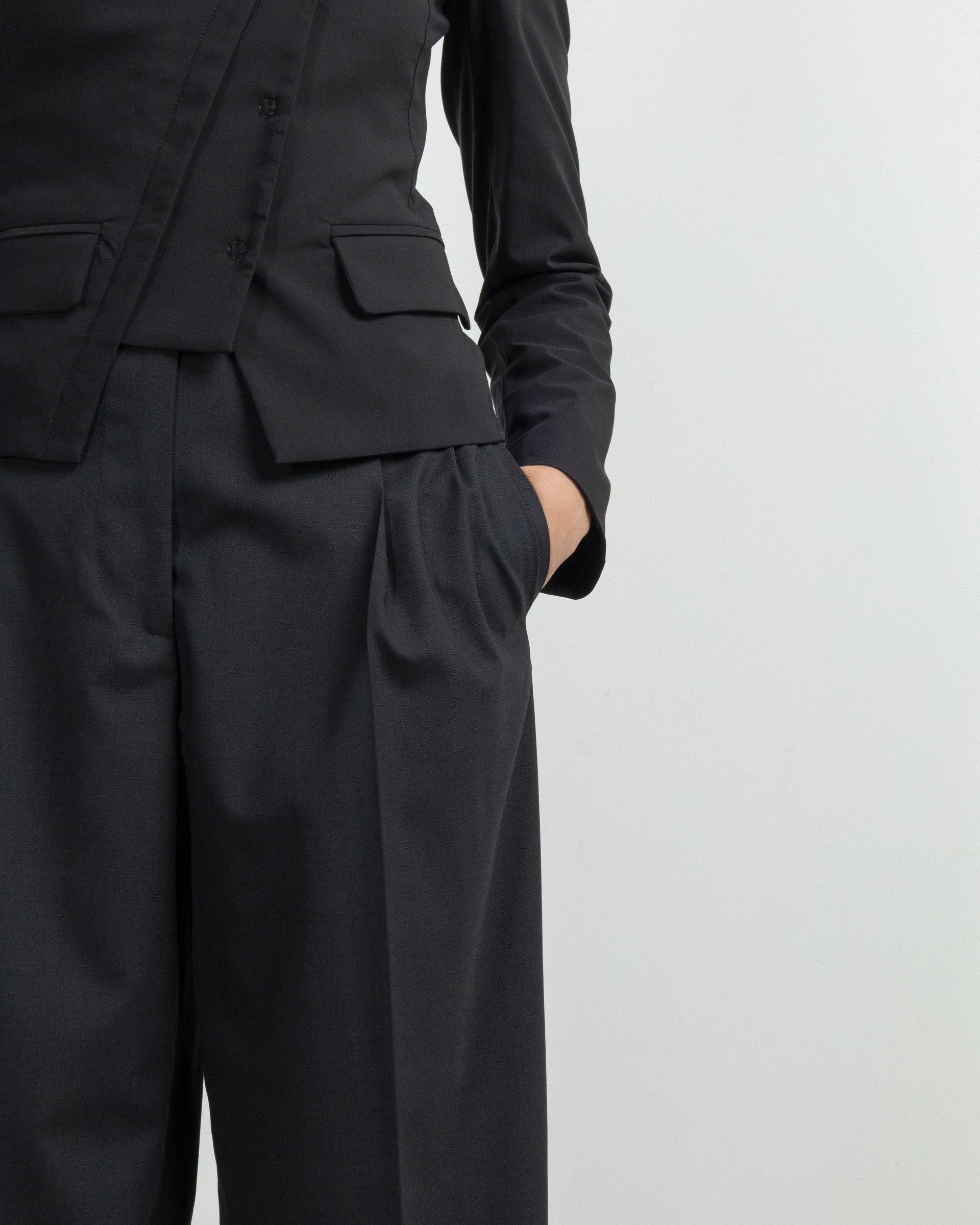 Calças clássicas Malloni M25I70619 Preto - 101-70619-01