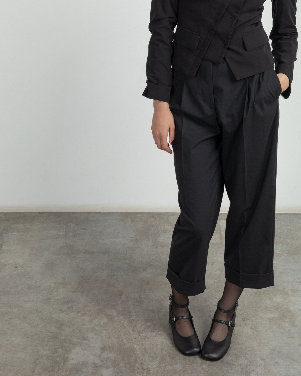 Calças clássicas Malloni M25I70619 Preto - 101-70619-01