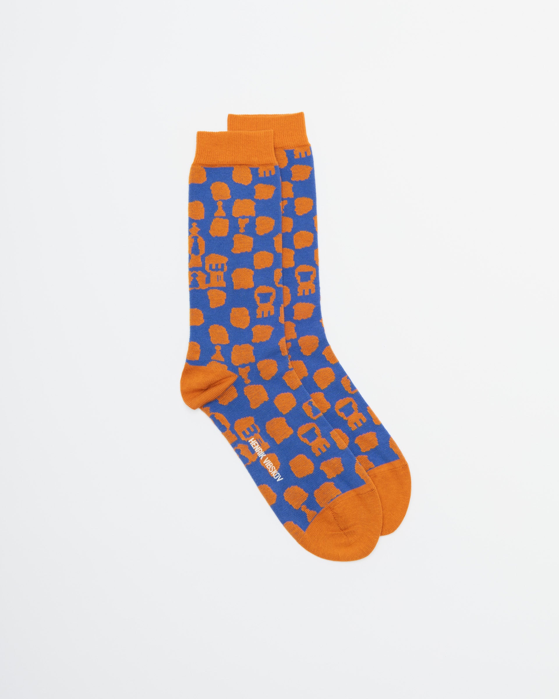 Meias Henrik Vibskov CHESSSOCKSHOM Azul - 112-CHESS-02