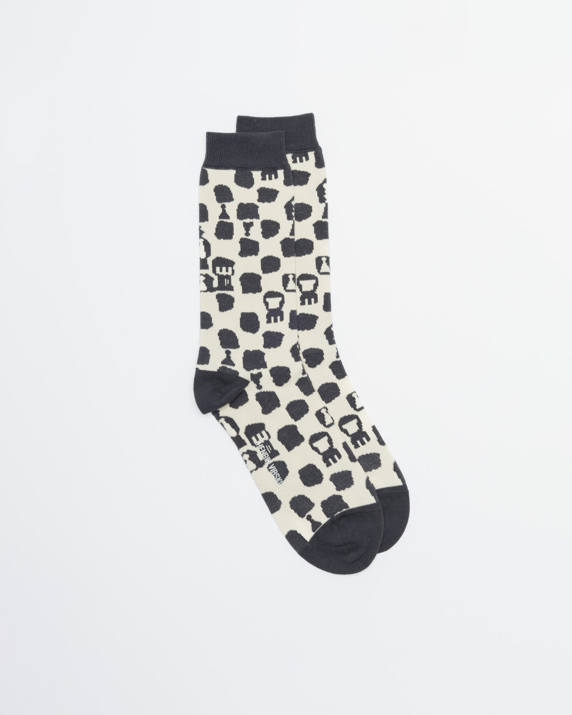 Meias Henrik Vibskov CHESSSOCKSHOM Preto/Branco - 112-CHESS-25