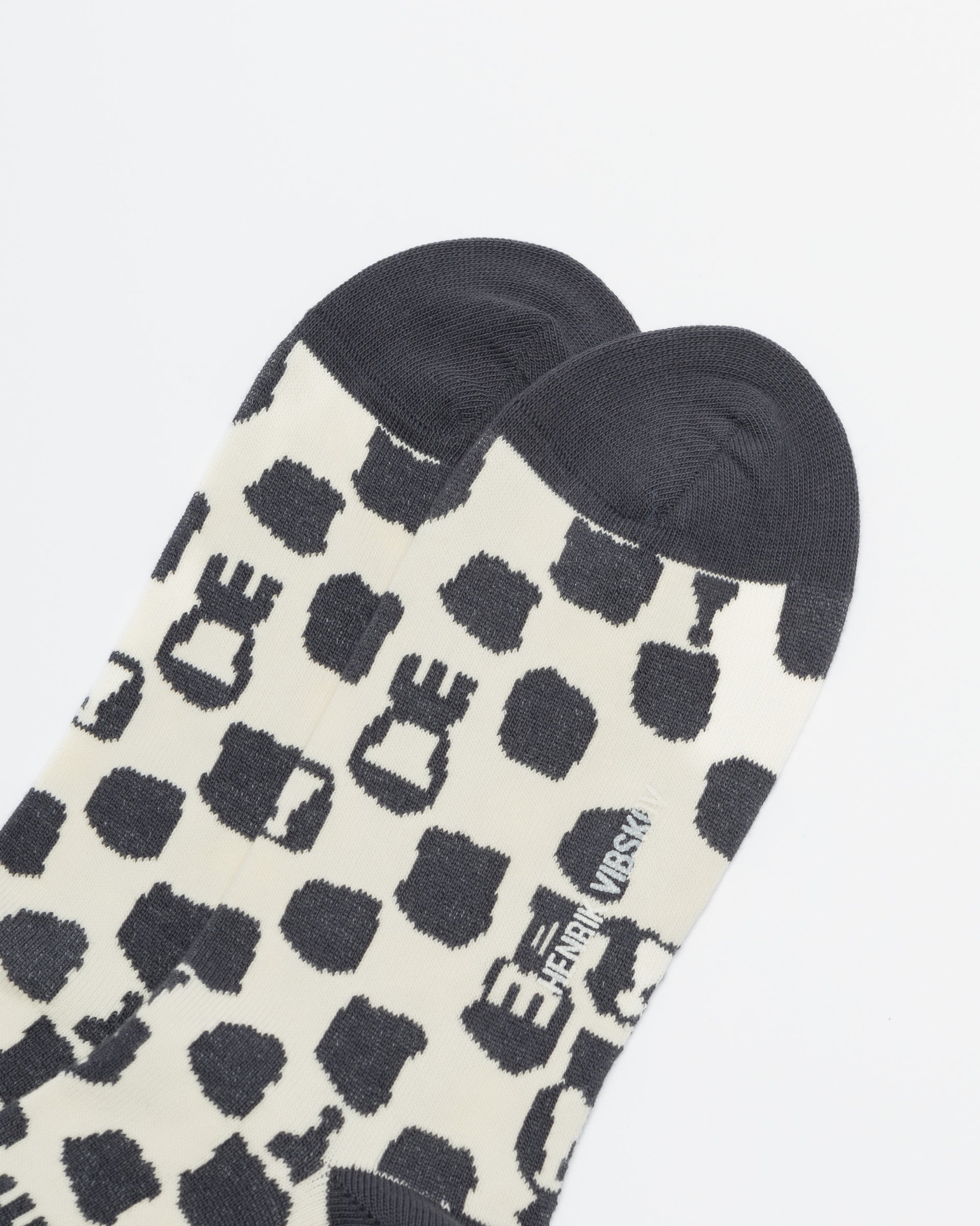 Meias Henrik Vibskov CHESSSOCKSHOM Preto/Branco - 112-CHESS-25