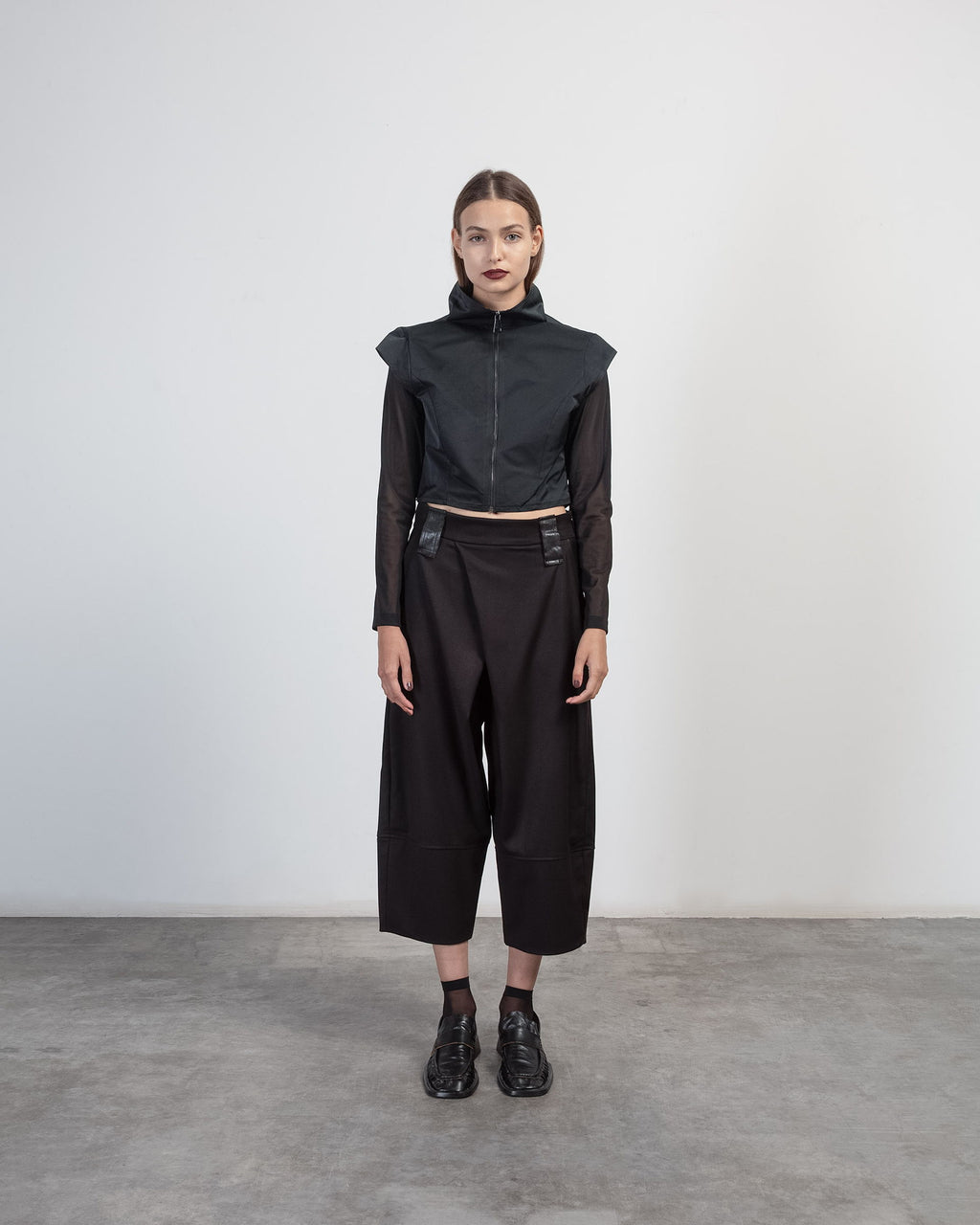 Casaco cropped La Haine A24284RLW Preto - 115-A24284-01