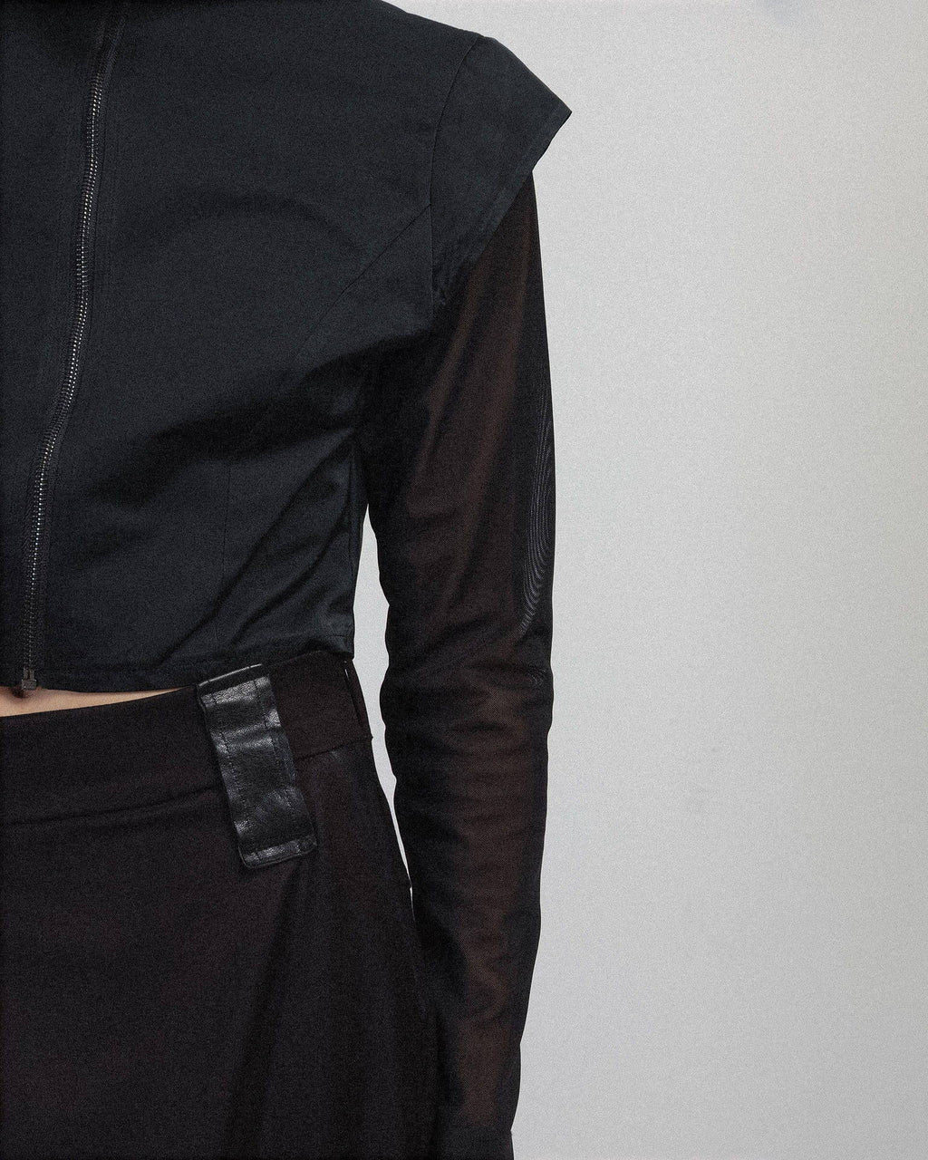 Casaco cropped La Haine A24284RLW Preto - 115-A24284-01