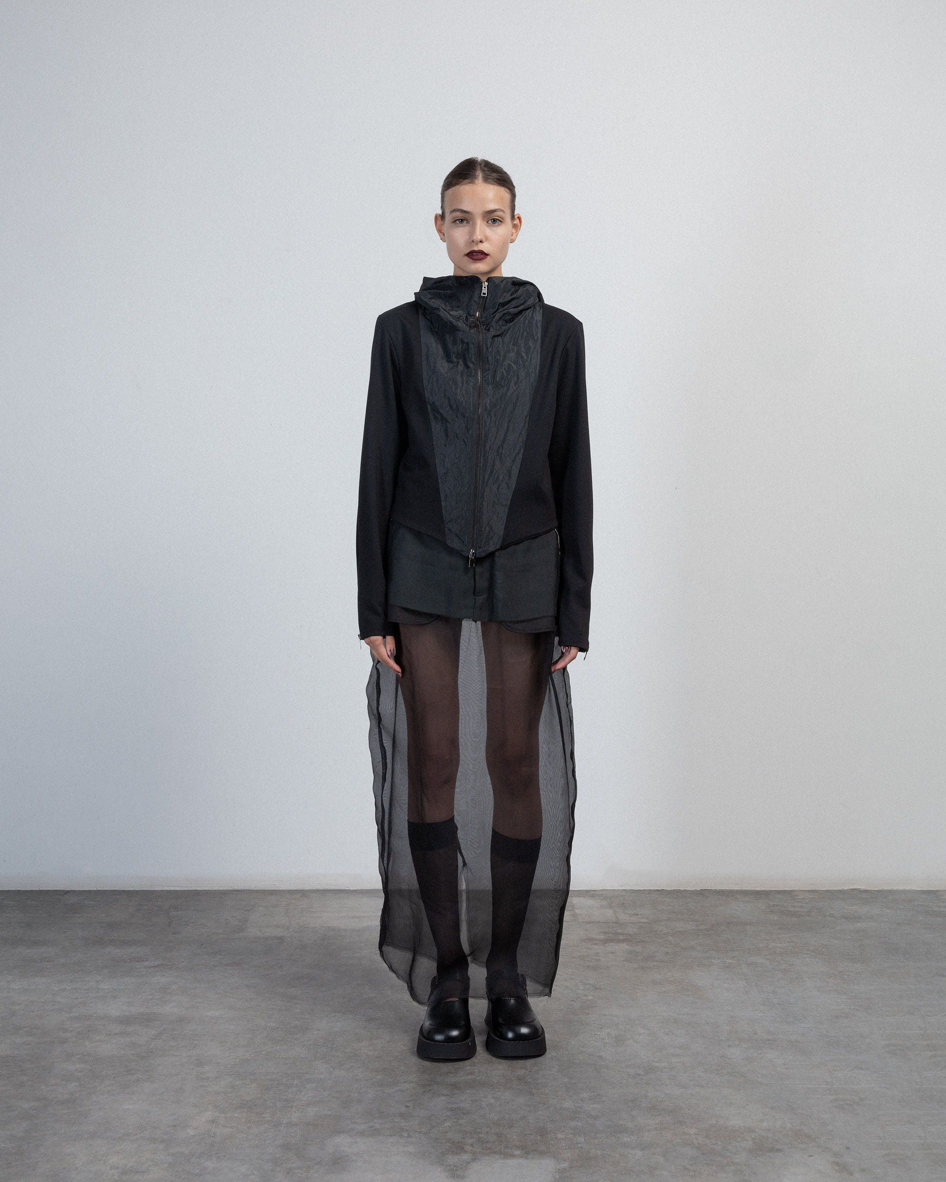 Casaco com capuz La Haine A24364MLH Preto - 115-A24364-01