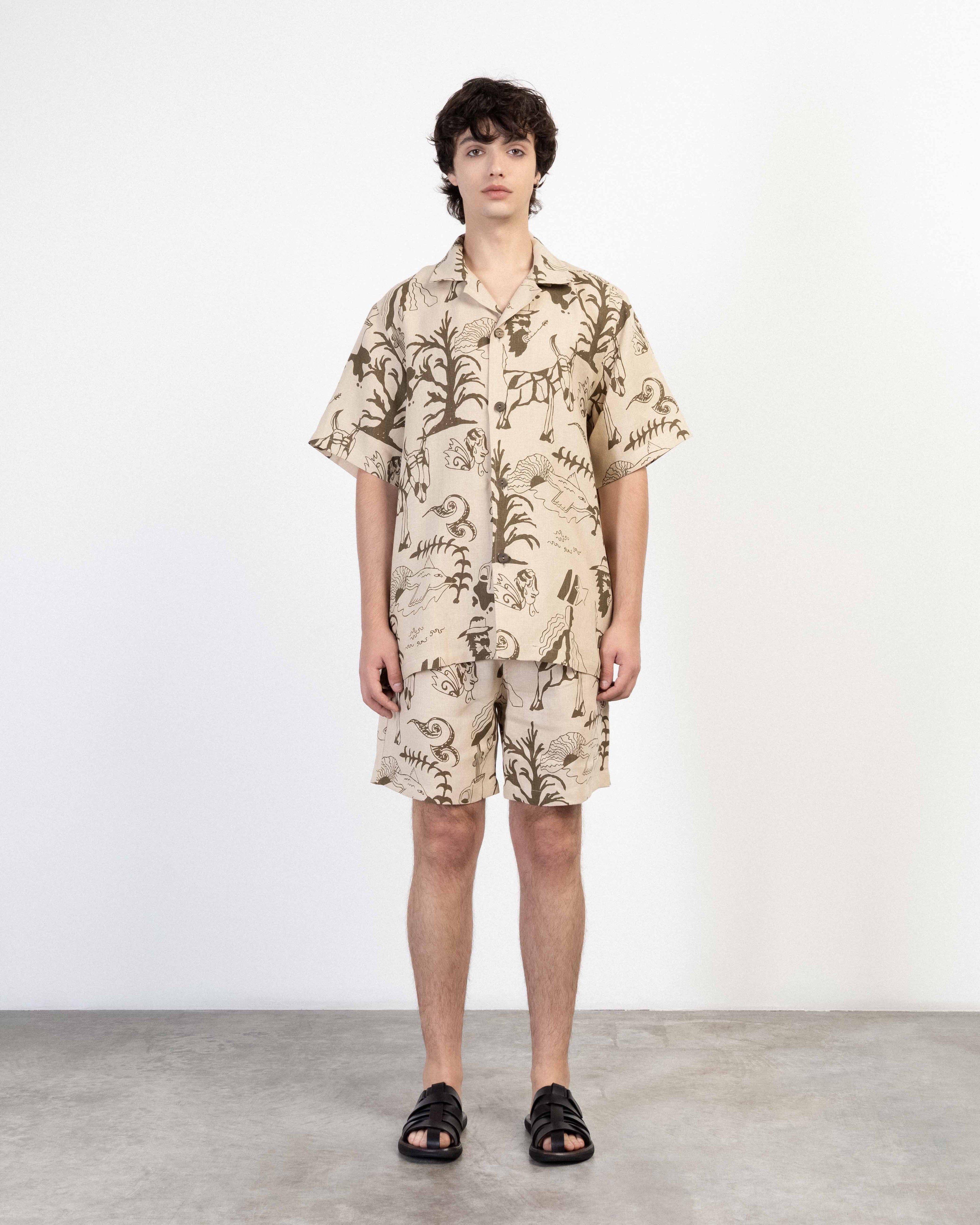 Camisa OAS 101001-101203 Bege - 12-101001B-05