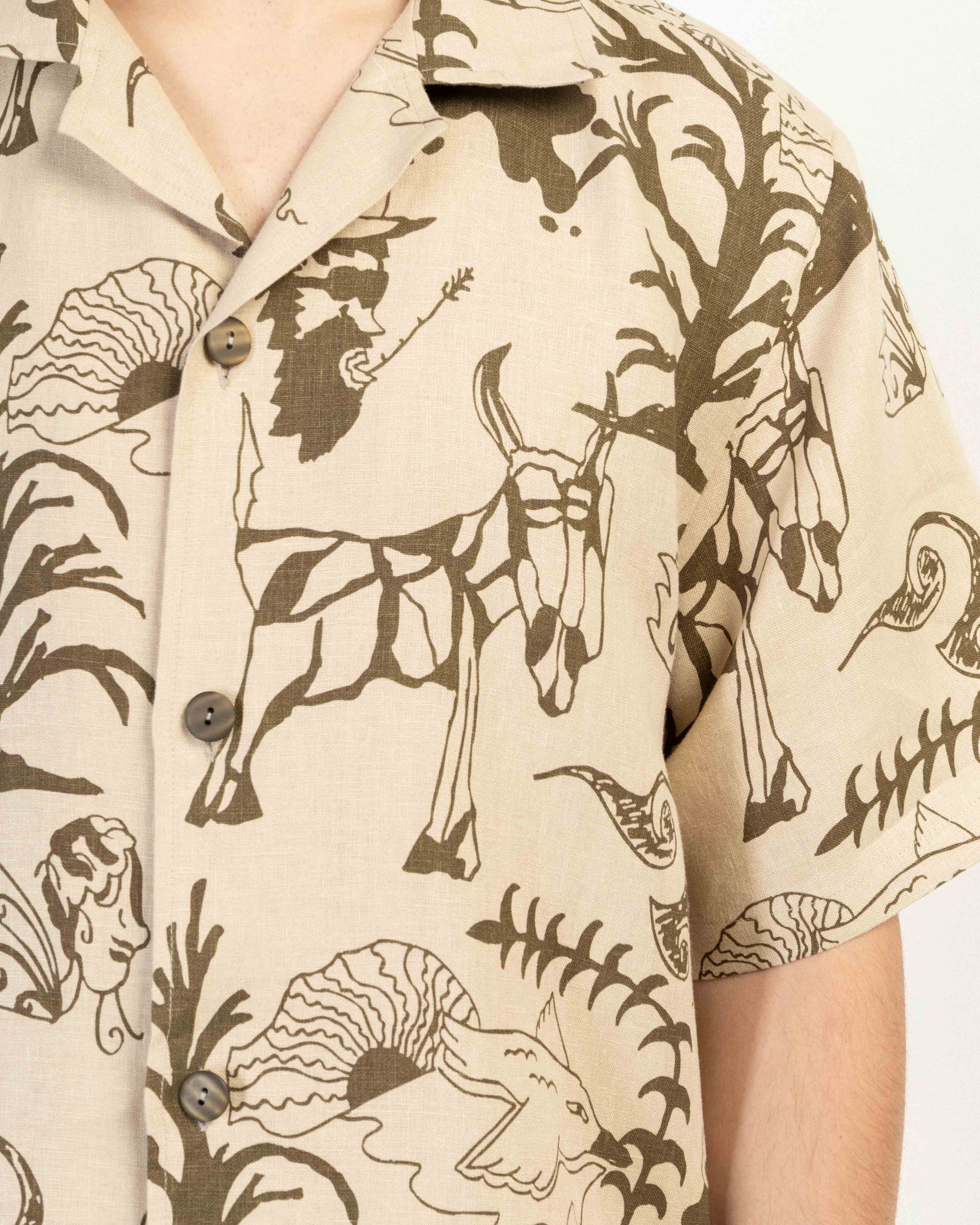 Camisa OAS 101001-101203 Bege - 12-101001B-05