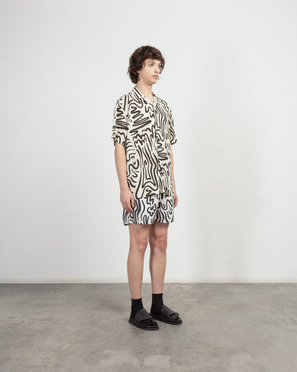OAS 5001-350 White/Black Swim Shorts
