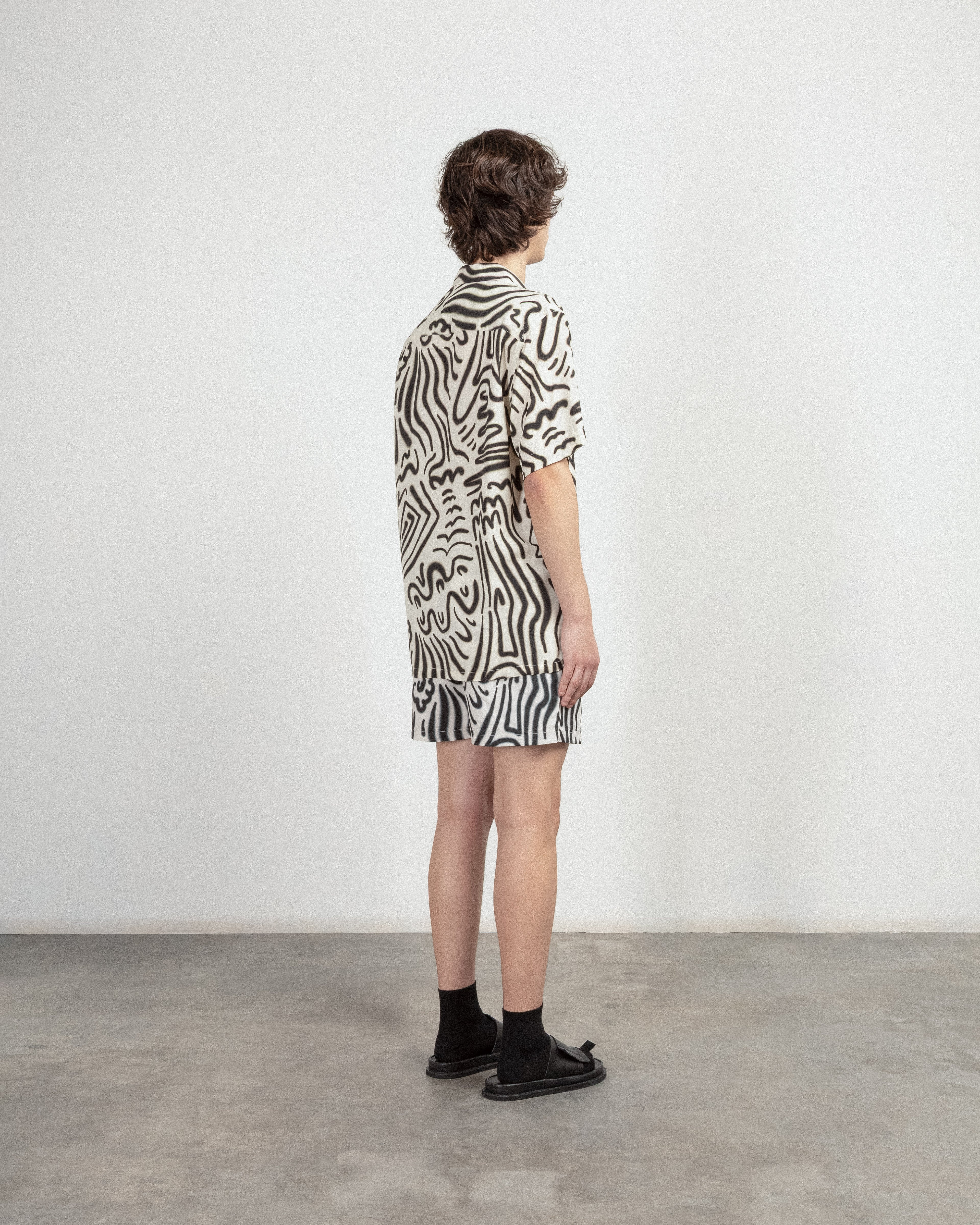 OAS 5001-350 White/Black Swim Shorts
