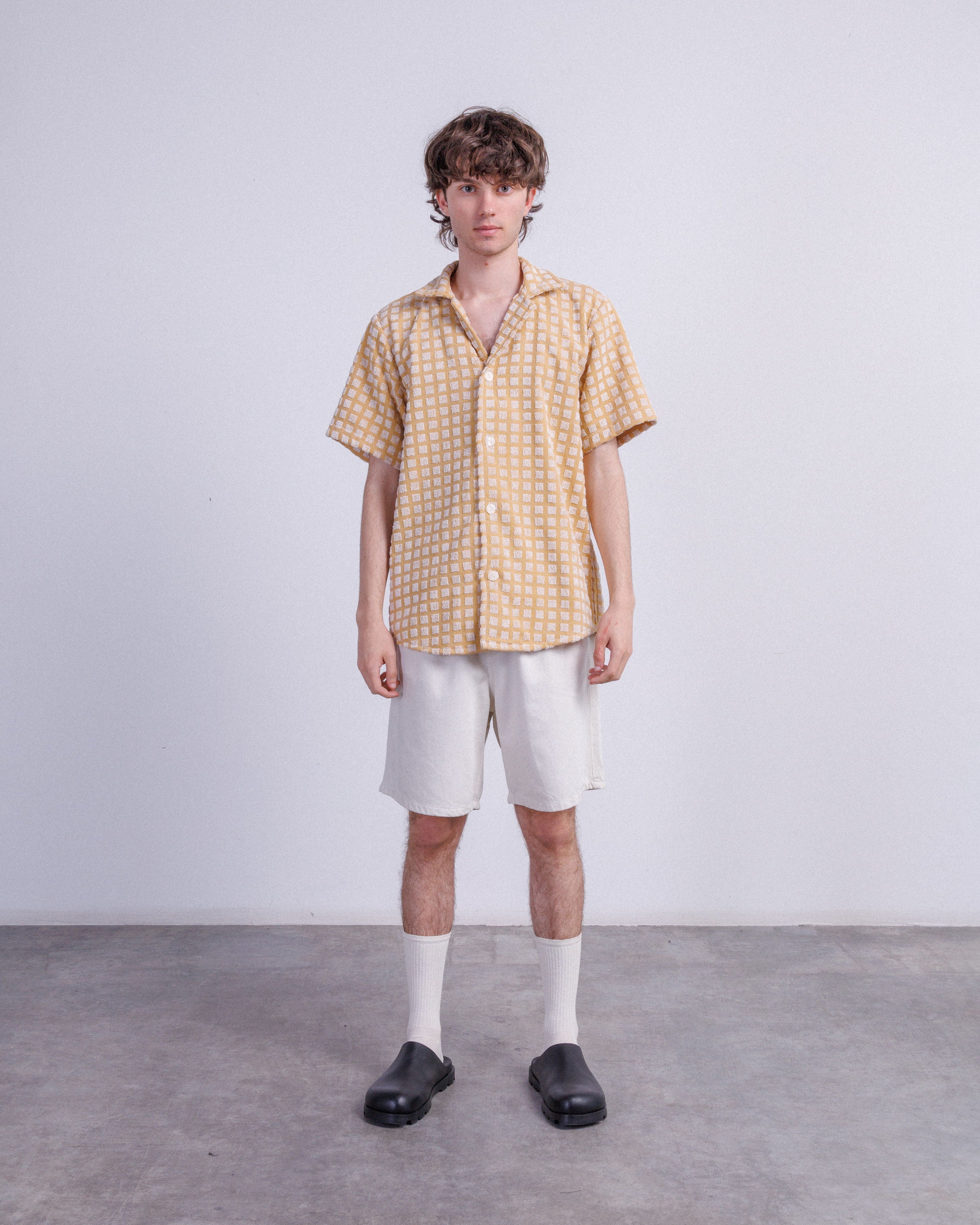 Camisa manga curta OAS SculptBoxTerryCuba Amarelo - 12-7003-94-09
