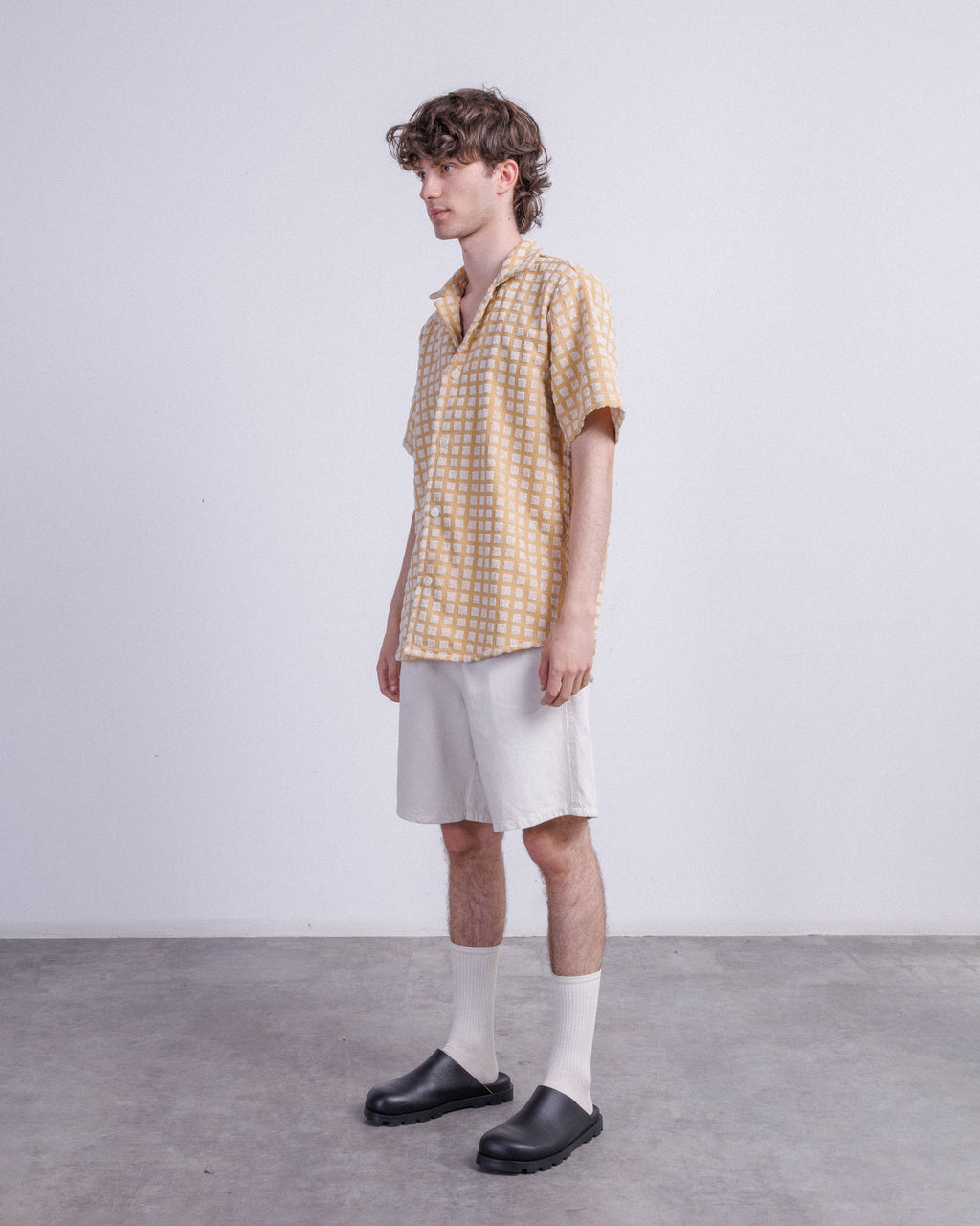 Camisa manga curta OAS SculptBoxTerryCuba Amarelo - 12-7003-94-09