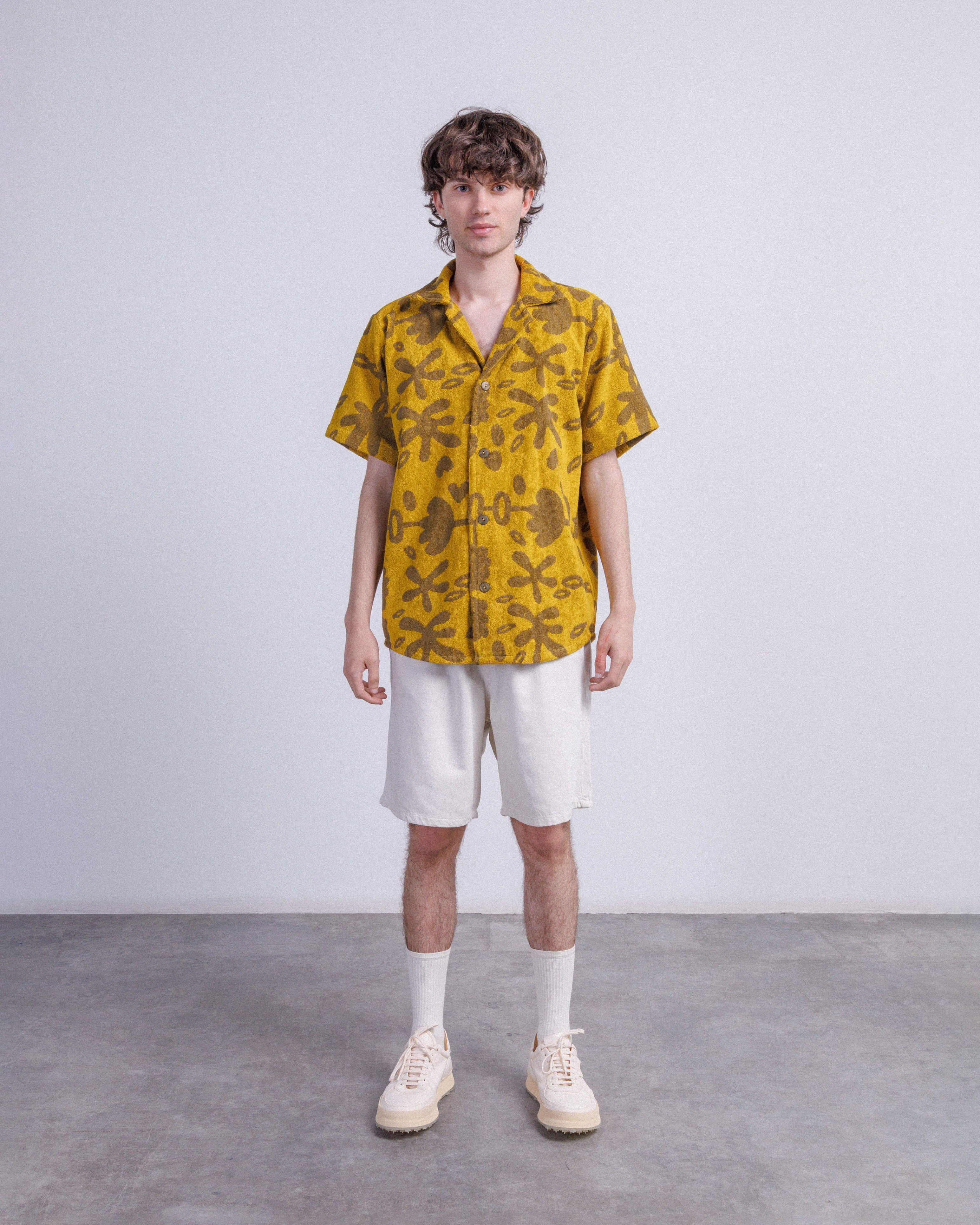 Camisa manga curta OAS GalbanumTerryCuba Amarelo - 12-7003-96-09