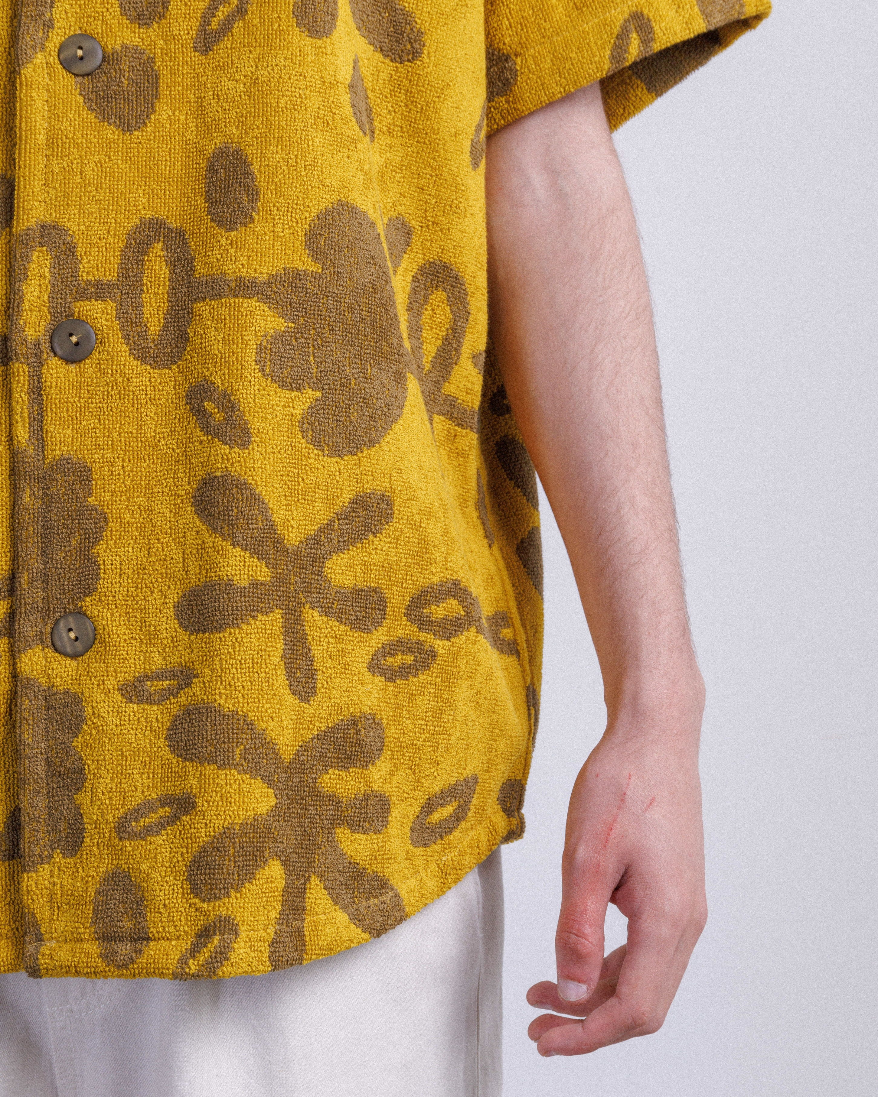 Camisa manga curta OAS GalbanumTerryCuba Amarelo - 12-7003-96-09