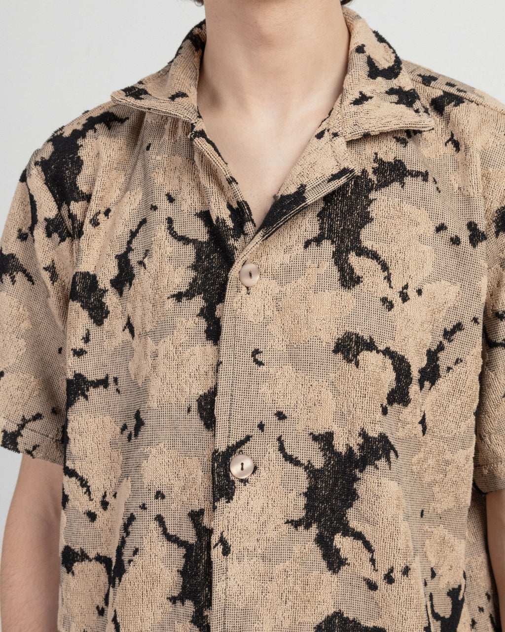 Camisa manga curta OAS 7003-105 Bege - 12-7003105-05