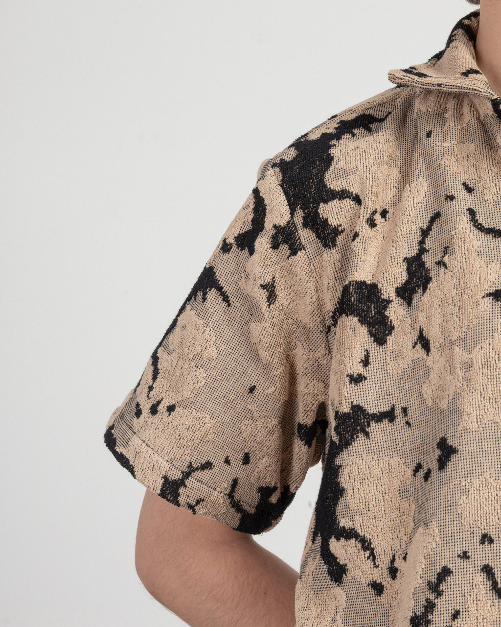Camisa manga curta OAS 7003-105 Bege - 12-7003105-05