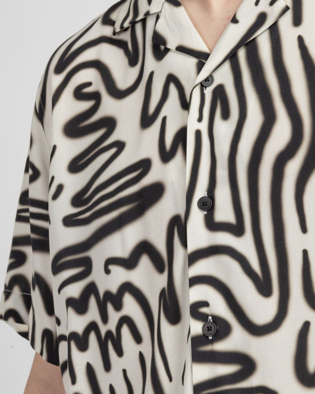 Camisa manga curta OAS 7005-55 Branco/Preto - 12-7005-55-26