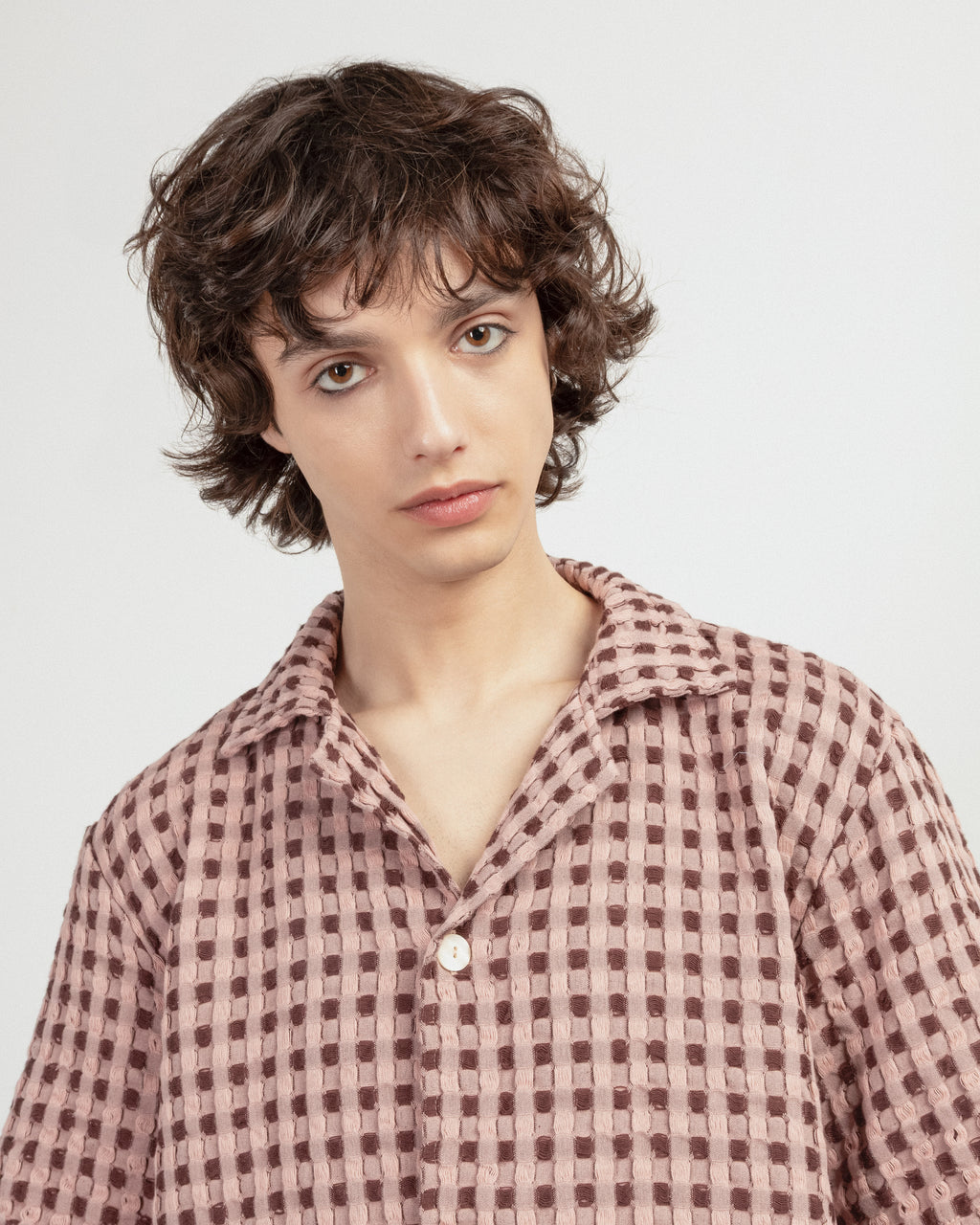 Camisa manga curta OAS 7006-07 Rosa - 12-7006-07-12