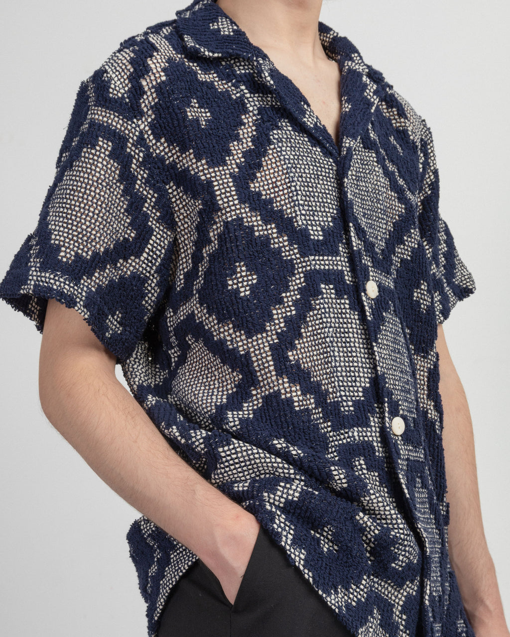 OAS 7013-03 Blue Short-Sleeve Shirt