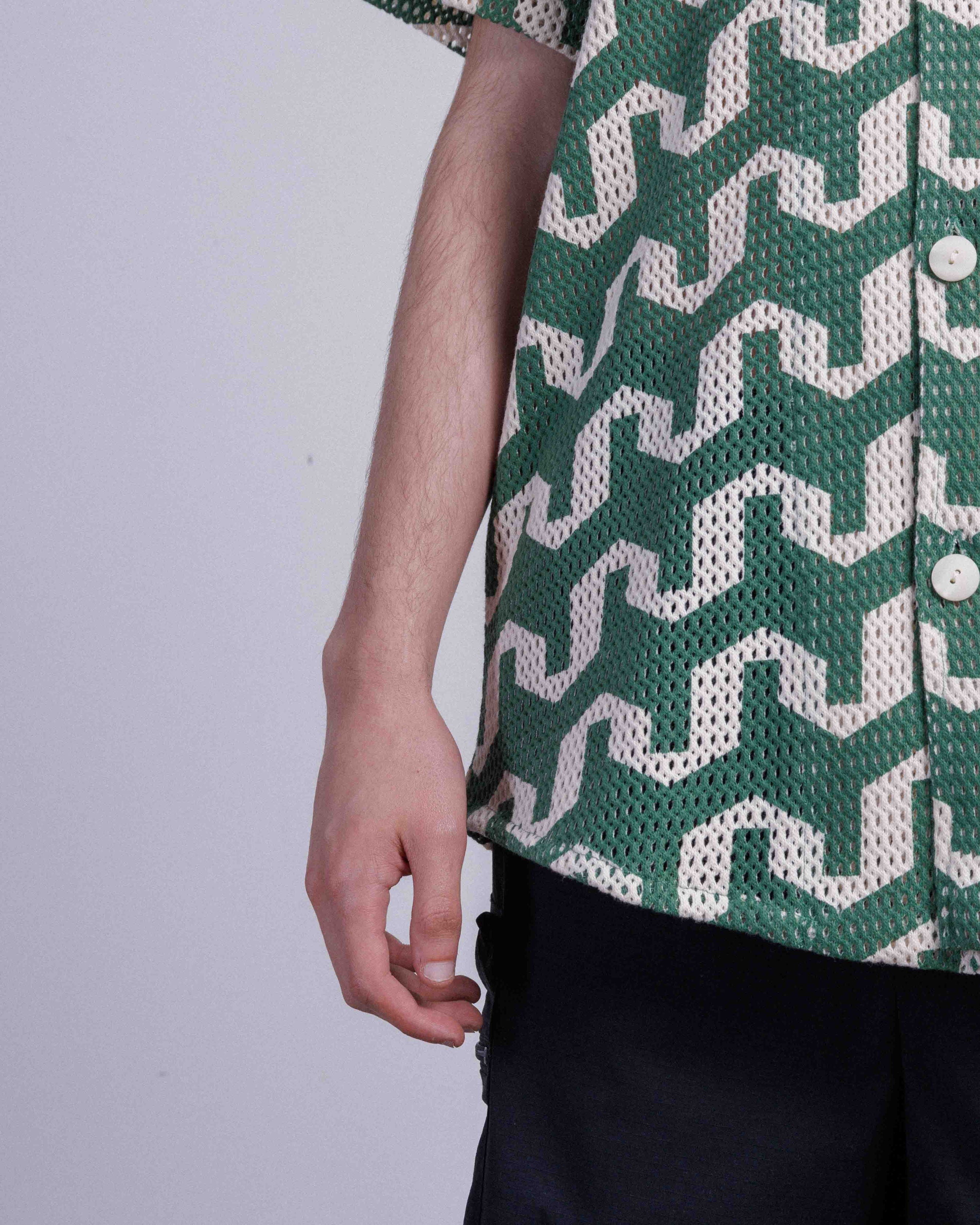 OAS AtlasCuba Green Short-Sleeved Shirt