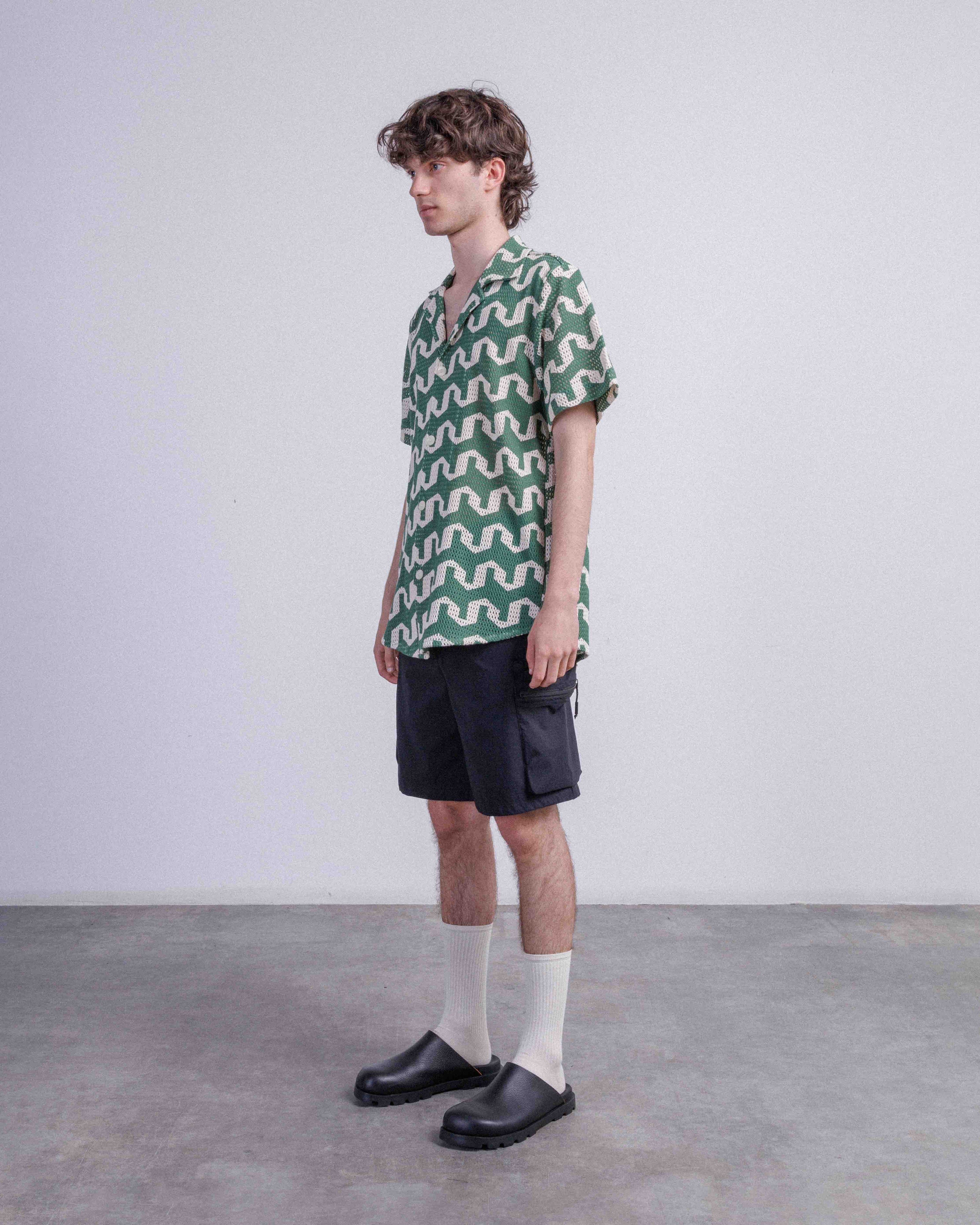 OAS AtlasCuba Green Short-Sleeved Shirt