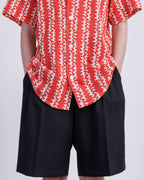 OAS RedScribbleCuba Red Short-Sleeve Shirt