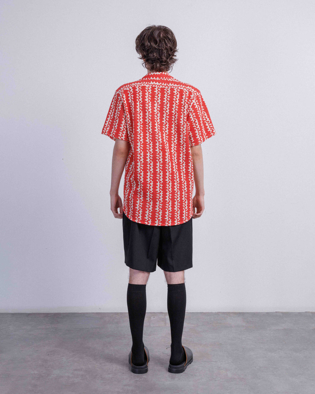 OAS RedScribbleCuba Red Short-Sleeve Shirt