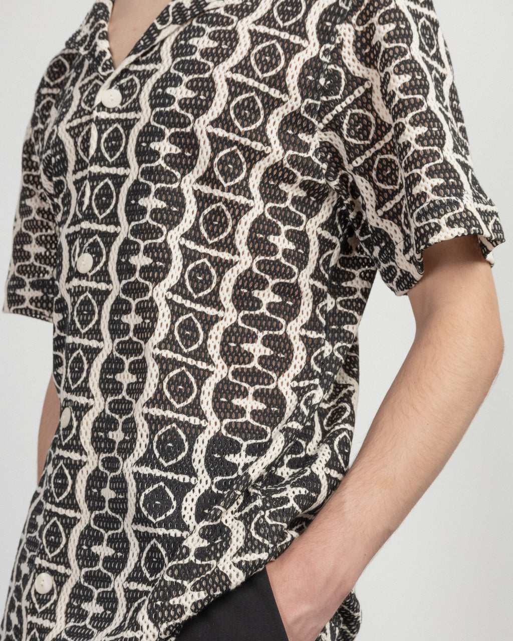 OAS HypnotiseCuba Black Short-Sleeve Shirt