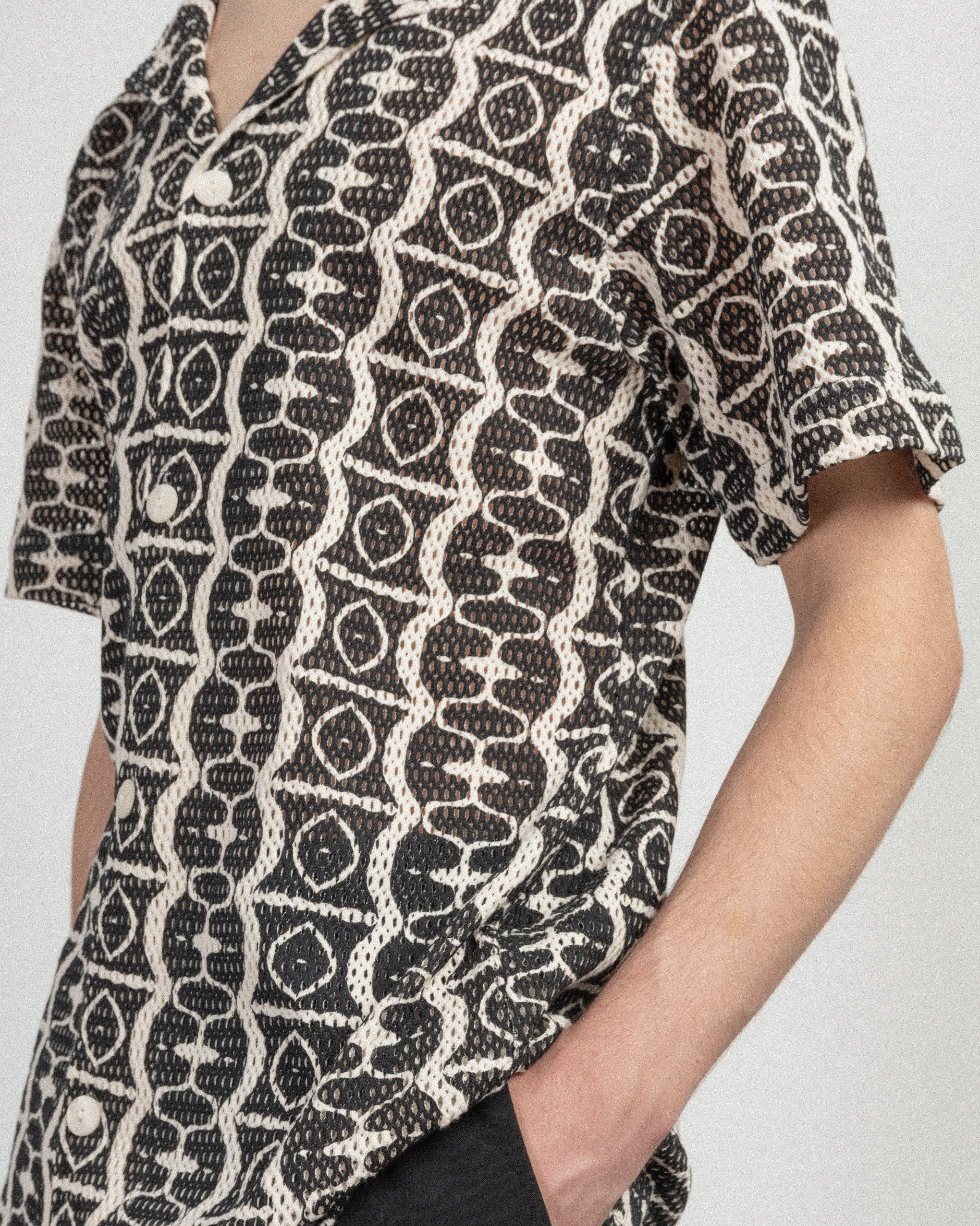 OAS HypnotiseCuba Black Short-Sleeve Shirt