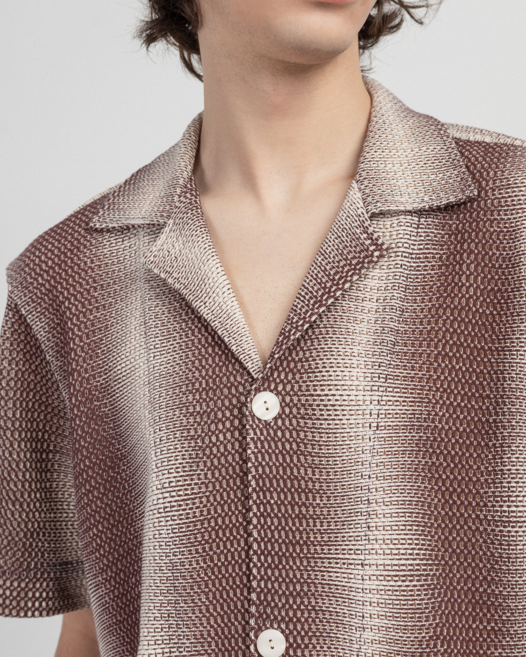 Short-sleeve OAS Shirt 7014-05 Beige